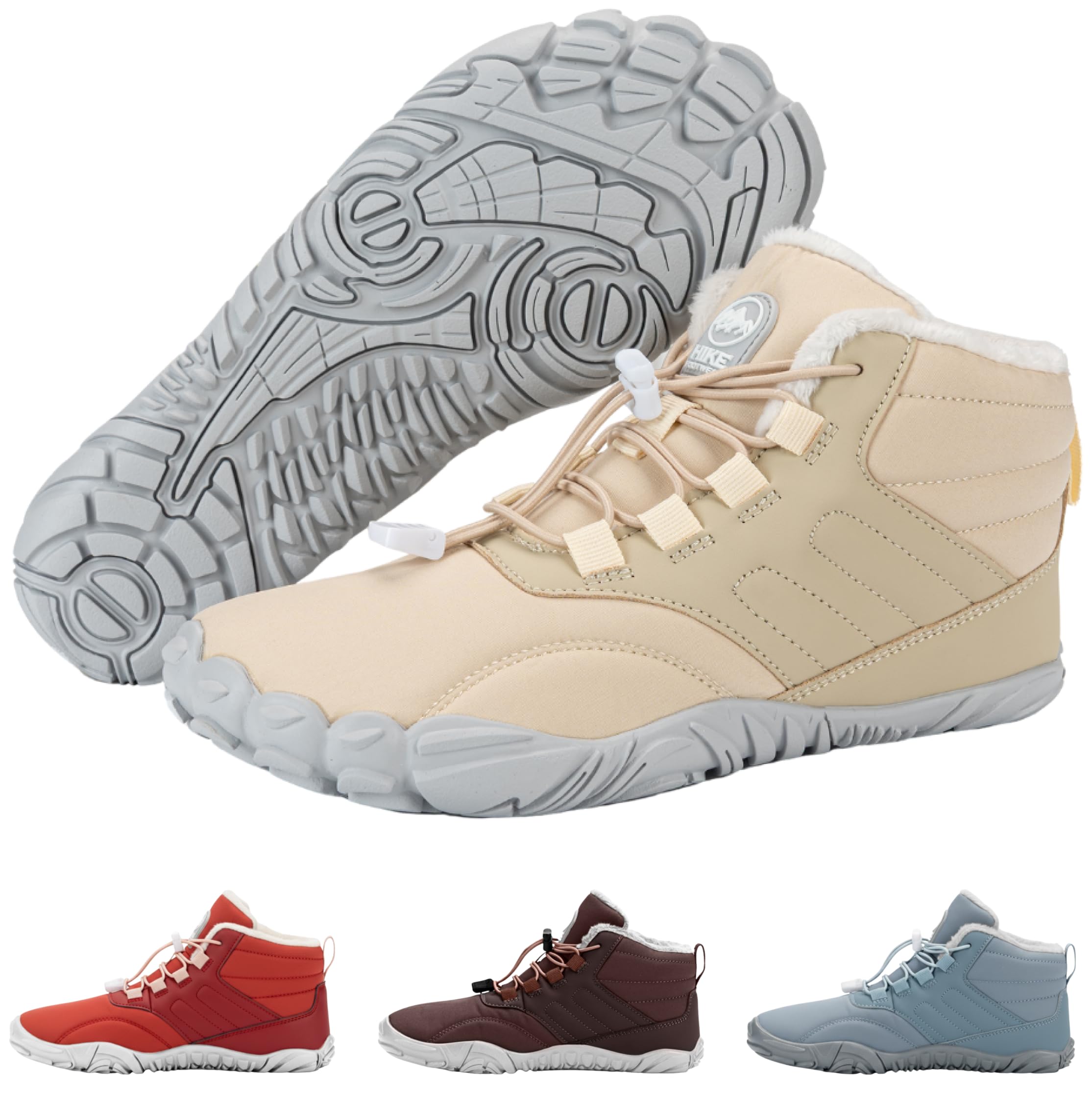 Hike Footwear Caspar Pro HF - Non-slip and Healthy Comfortable Winter Barefoot Pro Shoes Provide Warmth and Support, Natural Walking Hike Boots For Women Men