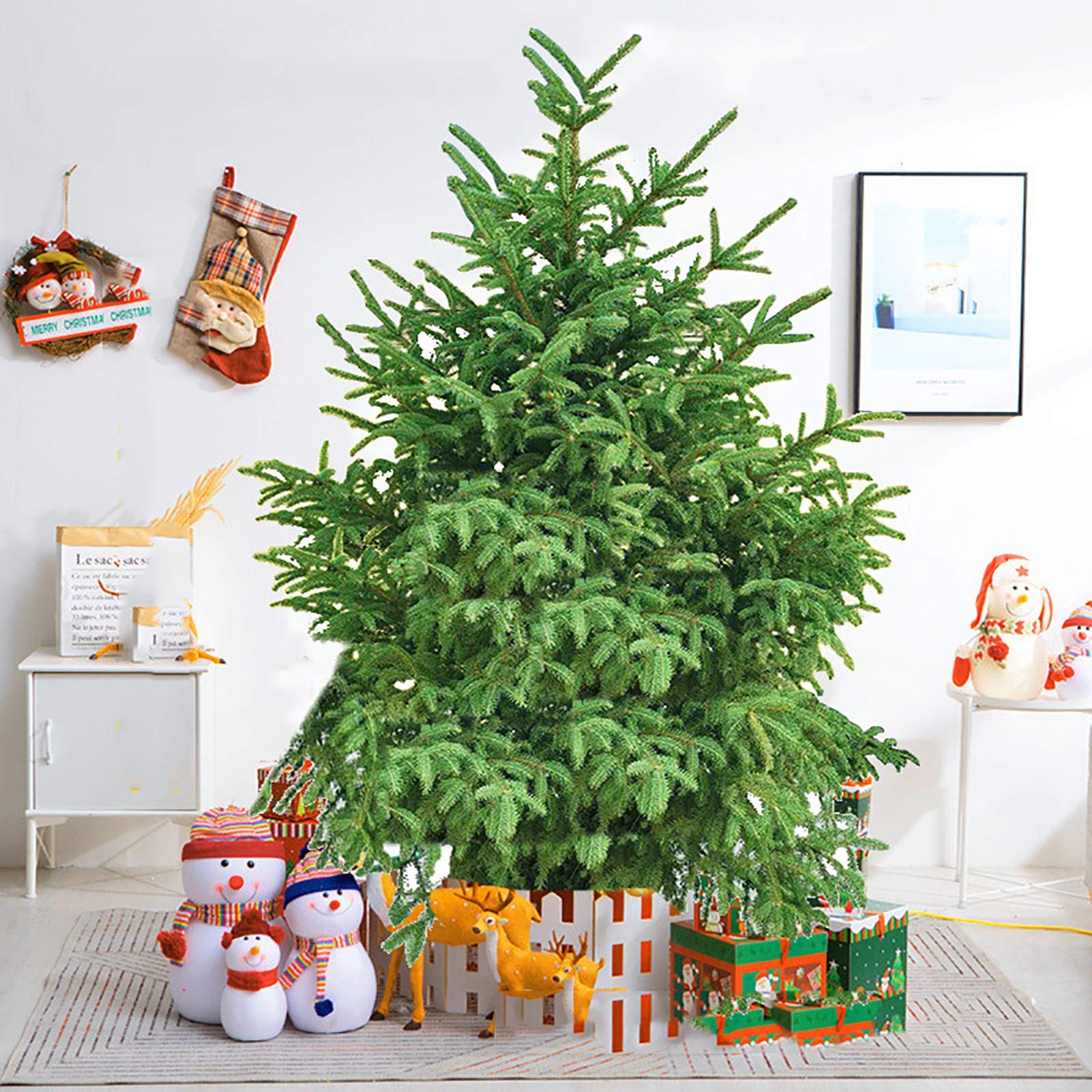 Amazon.com: KYTGFH 5Ft Real Christmas Tree,Premium Spruce Hinged