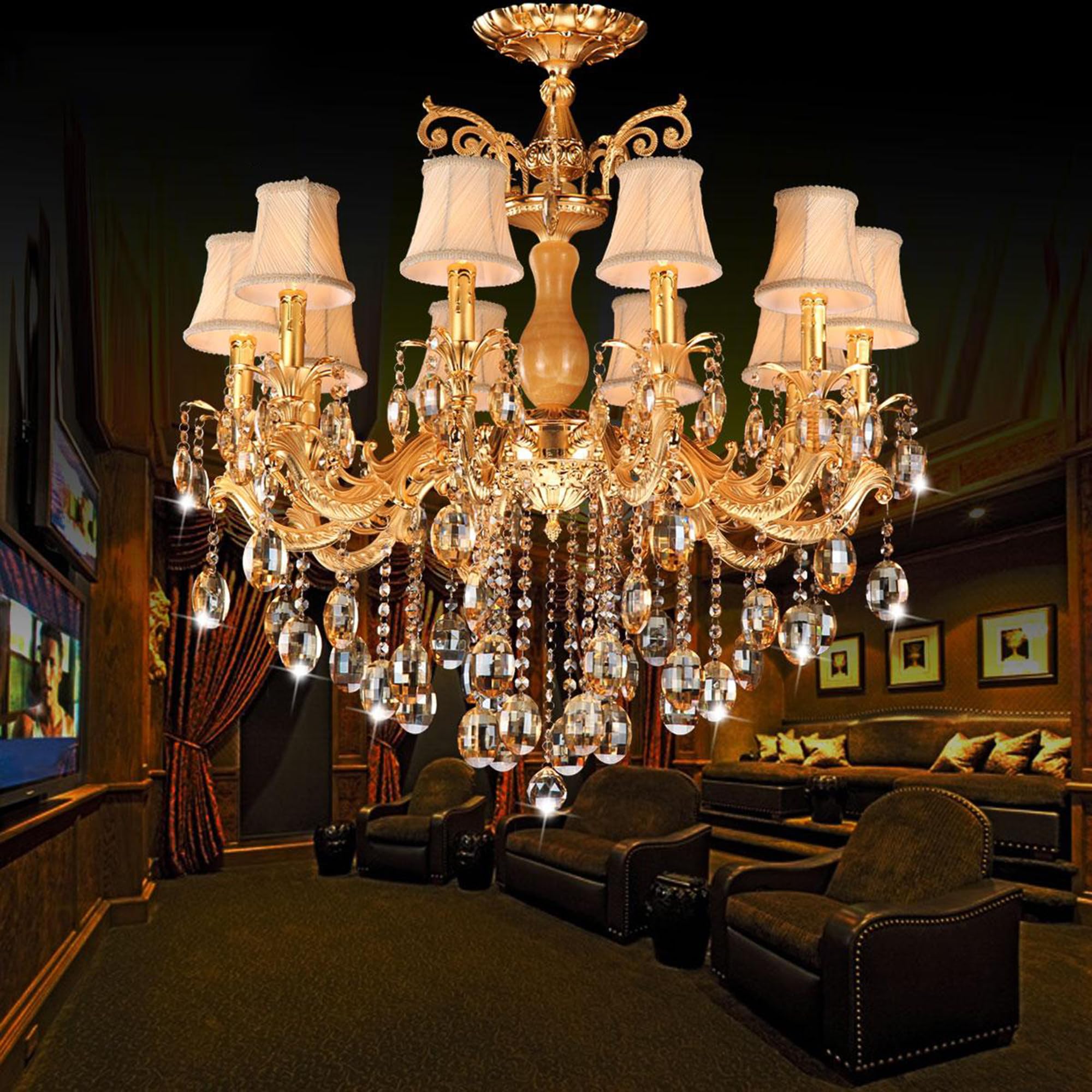 PATIKIL 5-Pack Bronze Metal Candle Covers - 3.15" E14 Chandelier Socket Sleeves For Lighting Fixtures