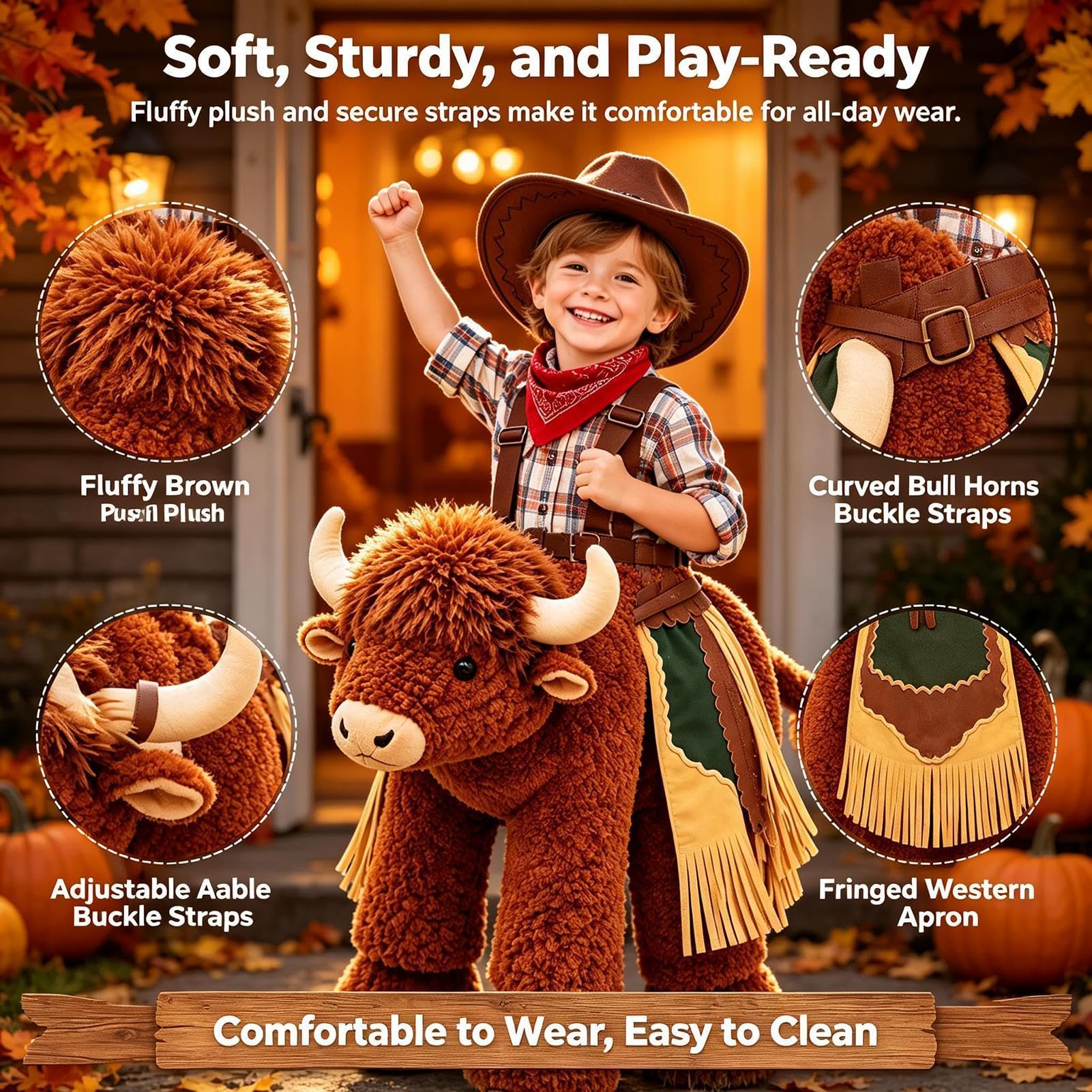 Costume da Bull Rider Abbigliamento per Festa di Halloween e di Ruolo