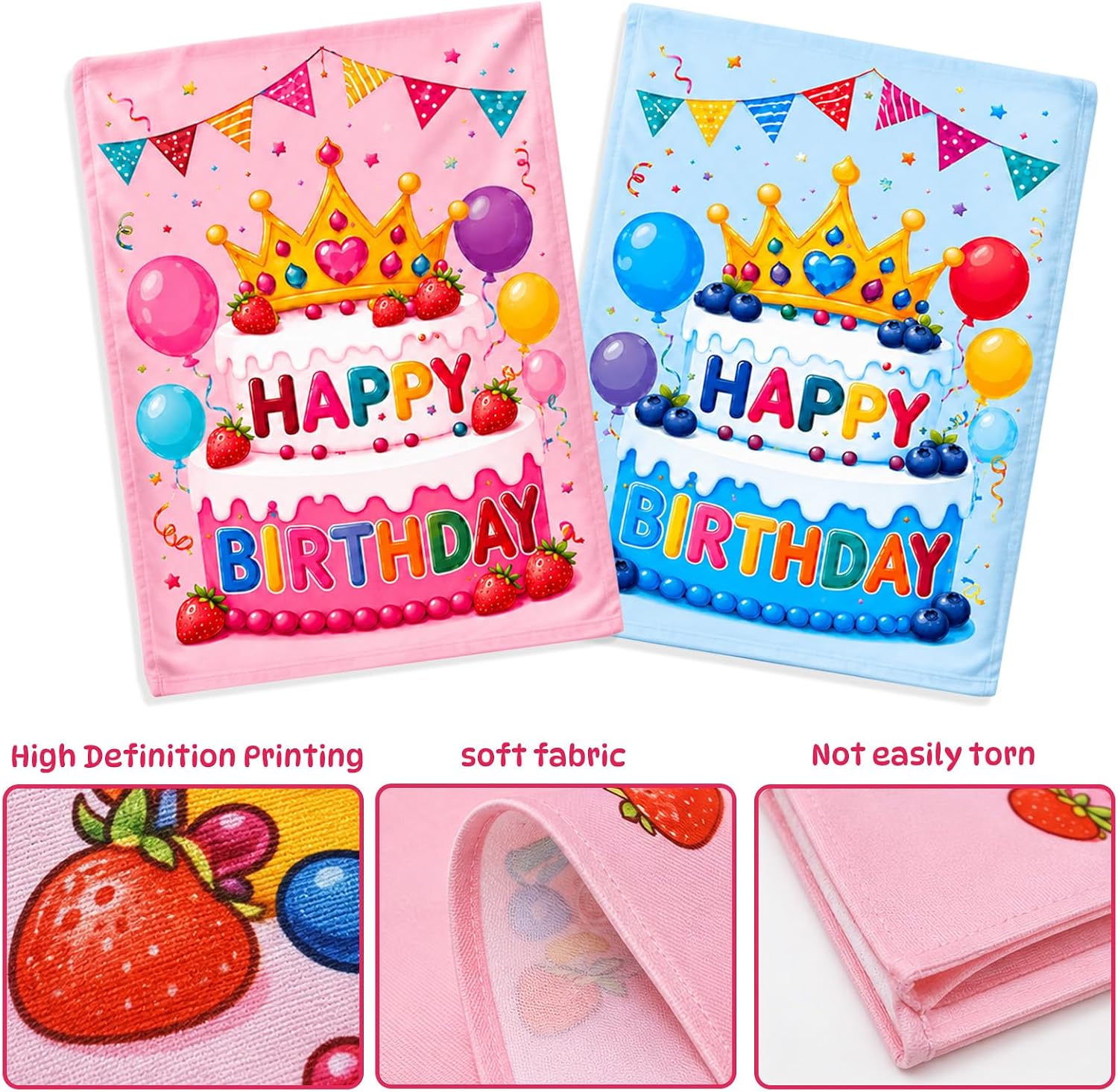 2 PCS Birthday Chair Covers for Classroom, It's My Birthday Seat Cover image 4
