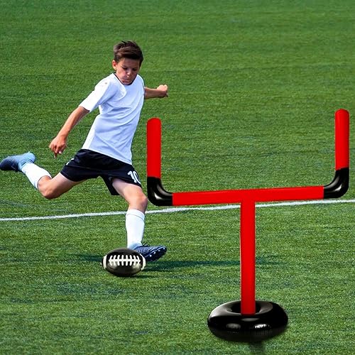 Miniatura 4 de Juego de fútbol inflable jumbo con pelota de fútbol con pelota de fútbol, poste de portería de fútbol, accesorios de fútbol al aire libre, juguetes