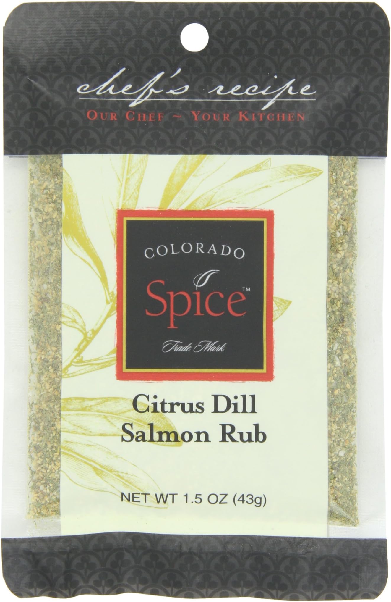 Colorado Spice Company, Seafood Spice, Citrus Dill Salmon Rub, 1.5-Ounce Packet (Pack of 12)