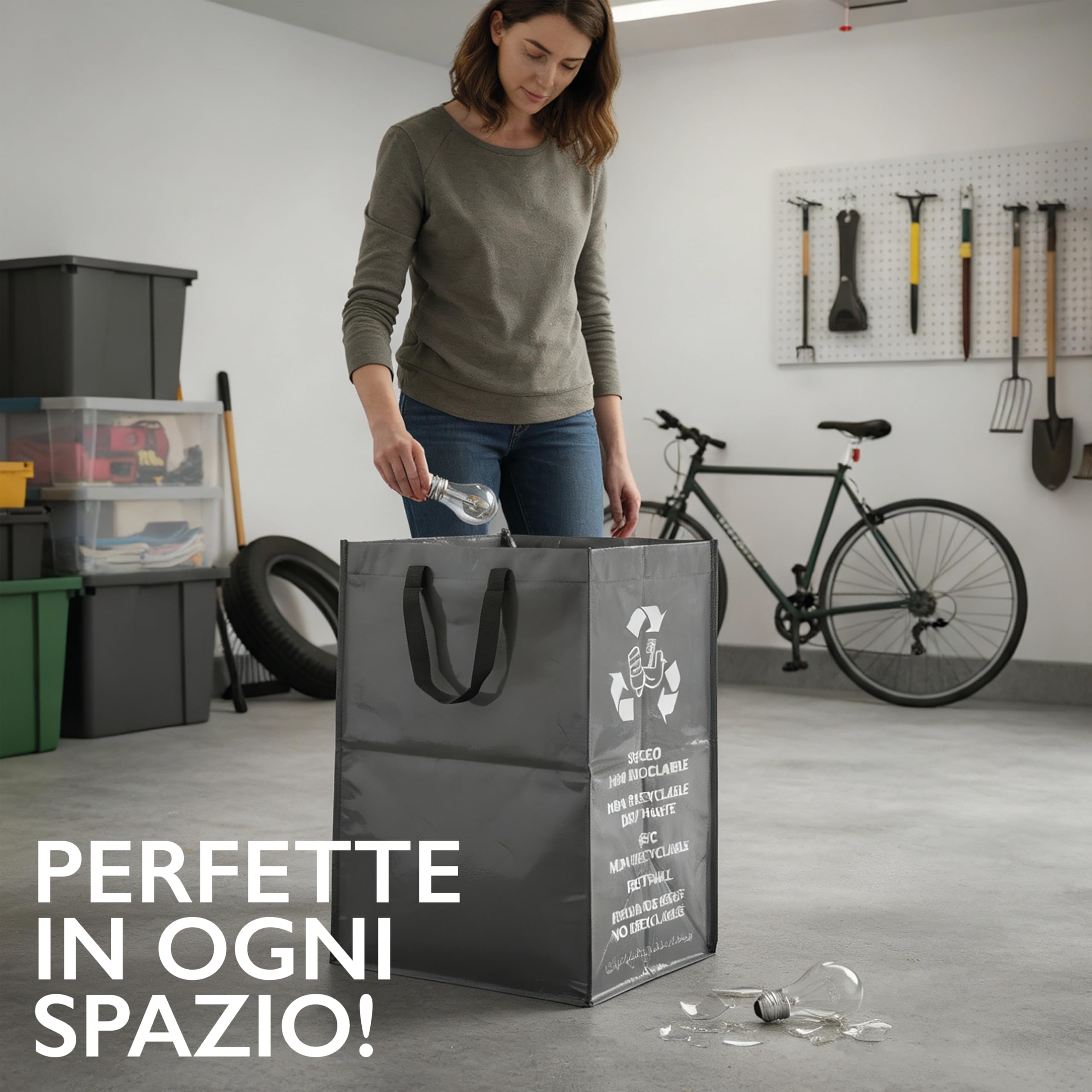 Perfetto Pojemnik 62 l na środek suchy, nie nadaje się do recyklingu, popiół, 30 x 38 x h55