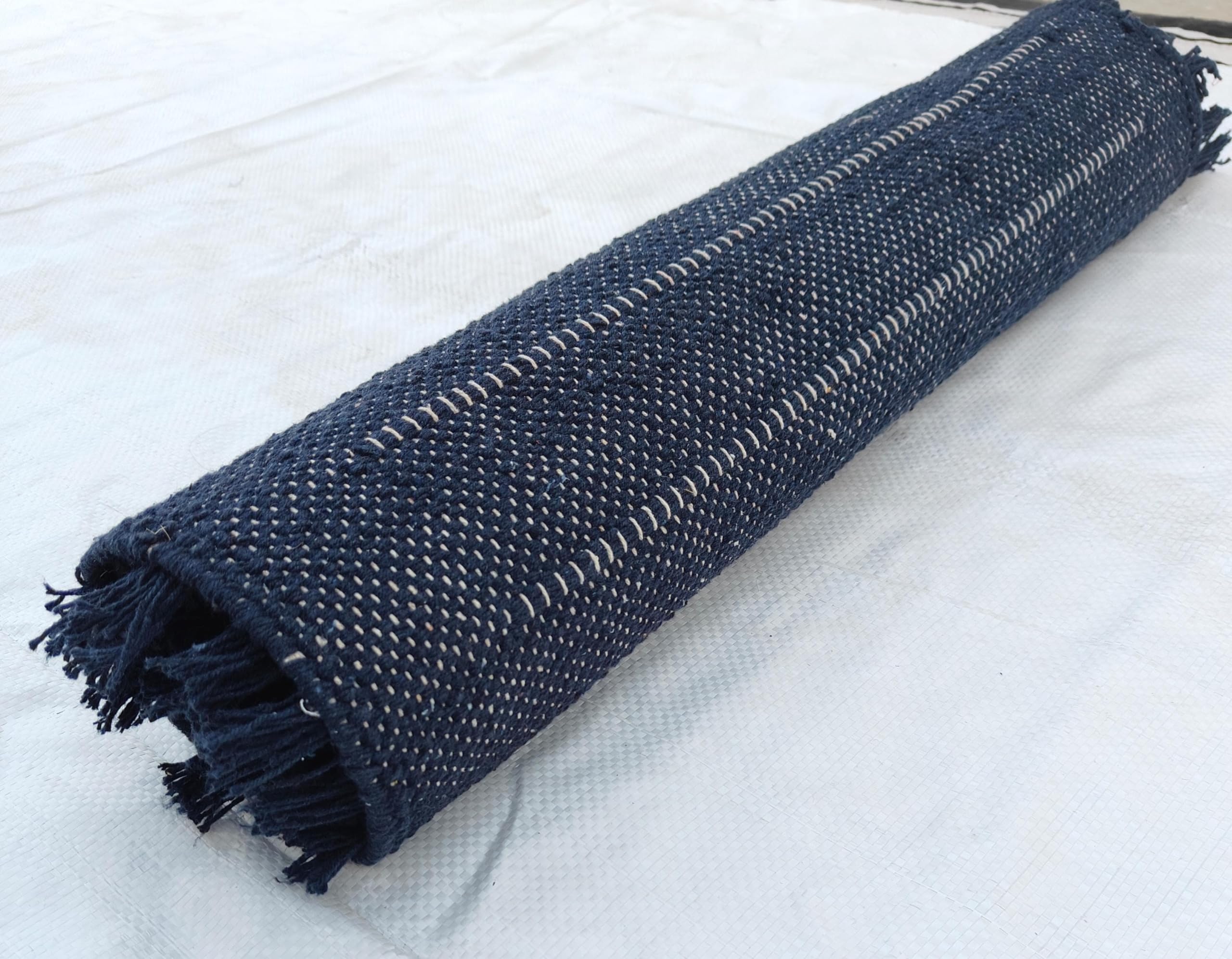 Alfombra Yoga Esterilla De Yoga 100% Algodón Orgánico Antideslizante,  Alfombra Ecológica Tejida A Mano, Antideslizante Y Gruesa (24 X 72 X 5 Mm)  Para Fitness Diario En Casa, Cómoda, Extralarga (Multi 5 Esterilla Yoga  Antideslizante, image size:2560x1993