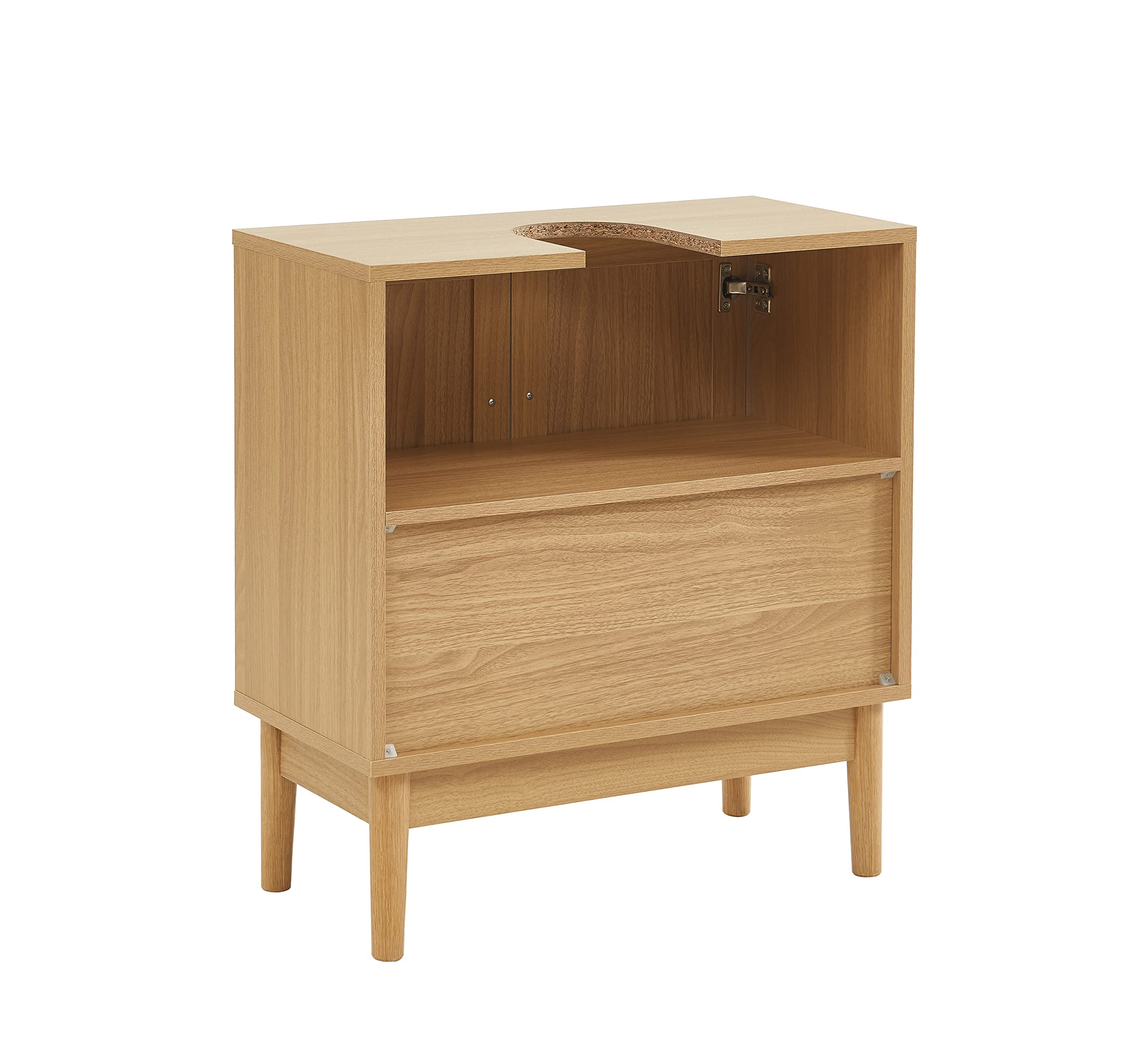 BAÏTA Amana szafka pod umywalkę rattan i efekt dębu l60cm