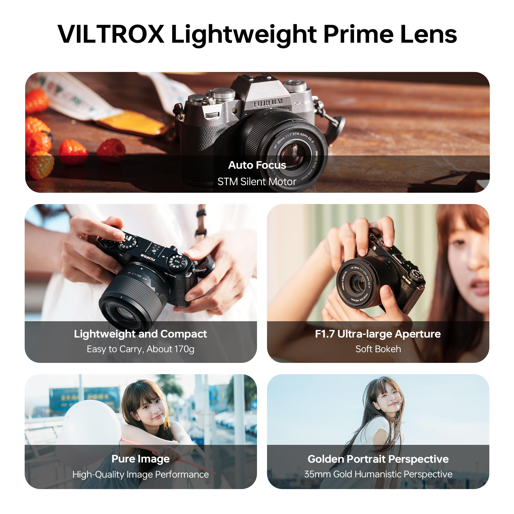 Amazon.com : VILTROX AF 35mm F1.7 Air Lens for Fuji X Mount, f/1.7