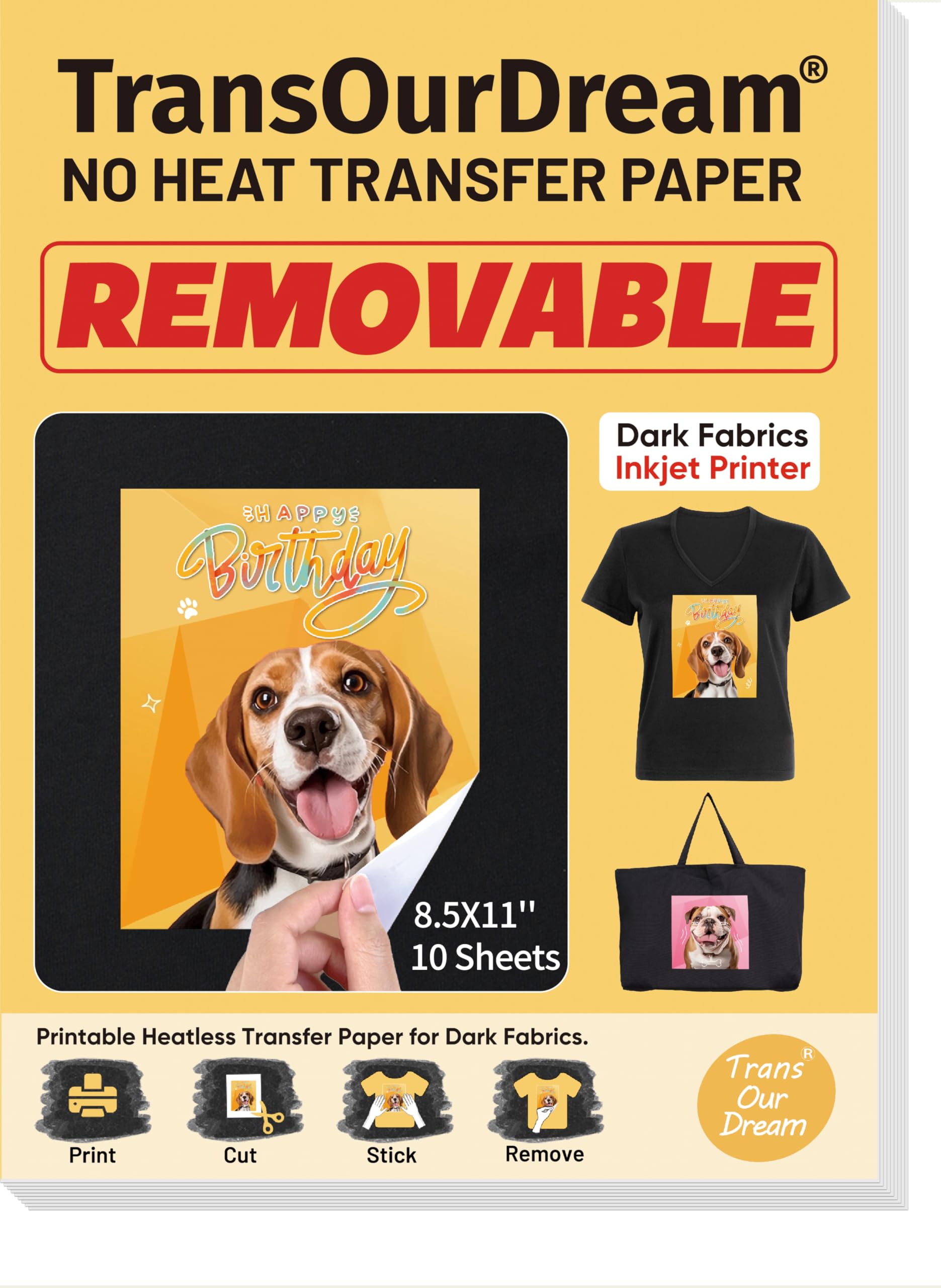 Amazon com: TransOurDream Upgraded NO Heat Transfer Paper for Dark Amazon com: TransOurDream Upgraded NO Heat Transfer Paper for Dark
