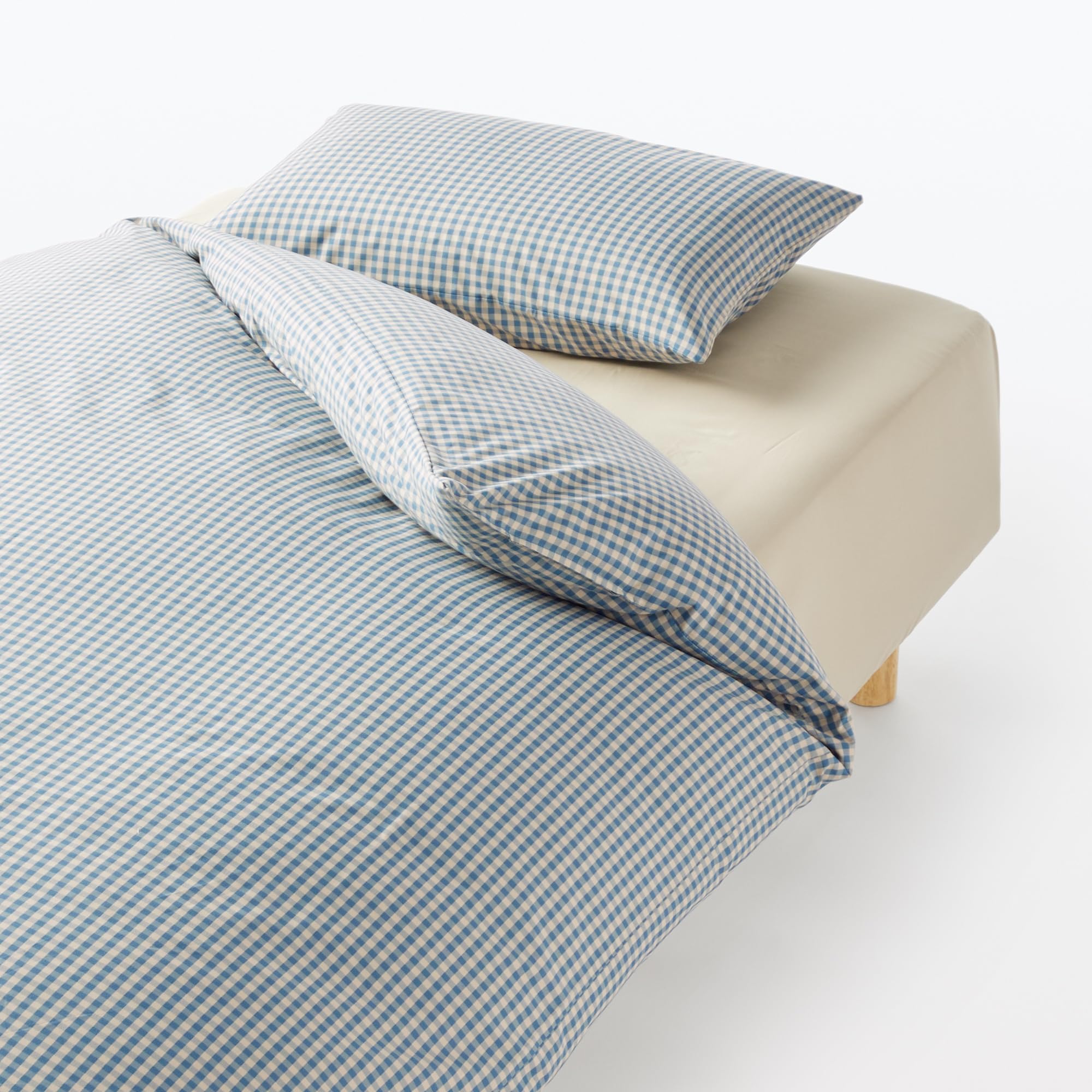 無印 MUJI 掛ふとんカバー ブルーチェック ダブル 新品 Amazon｜無印良品 乾きやすい掛ふとんカバー ブルーチェック ダブル