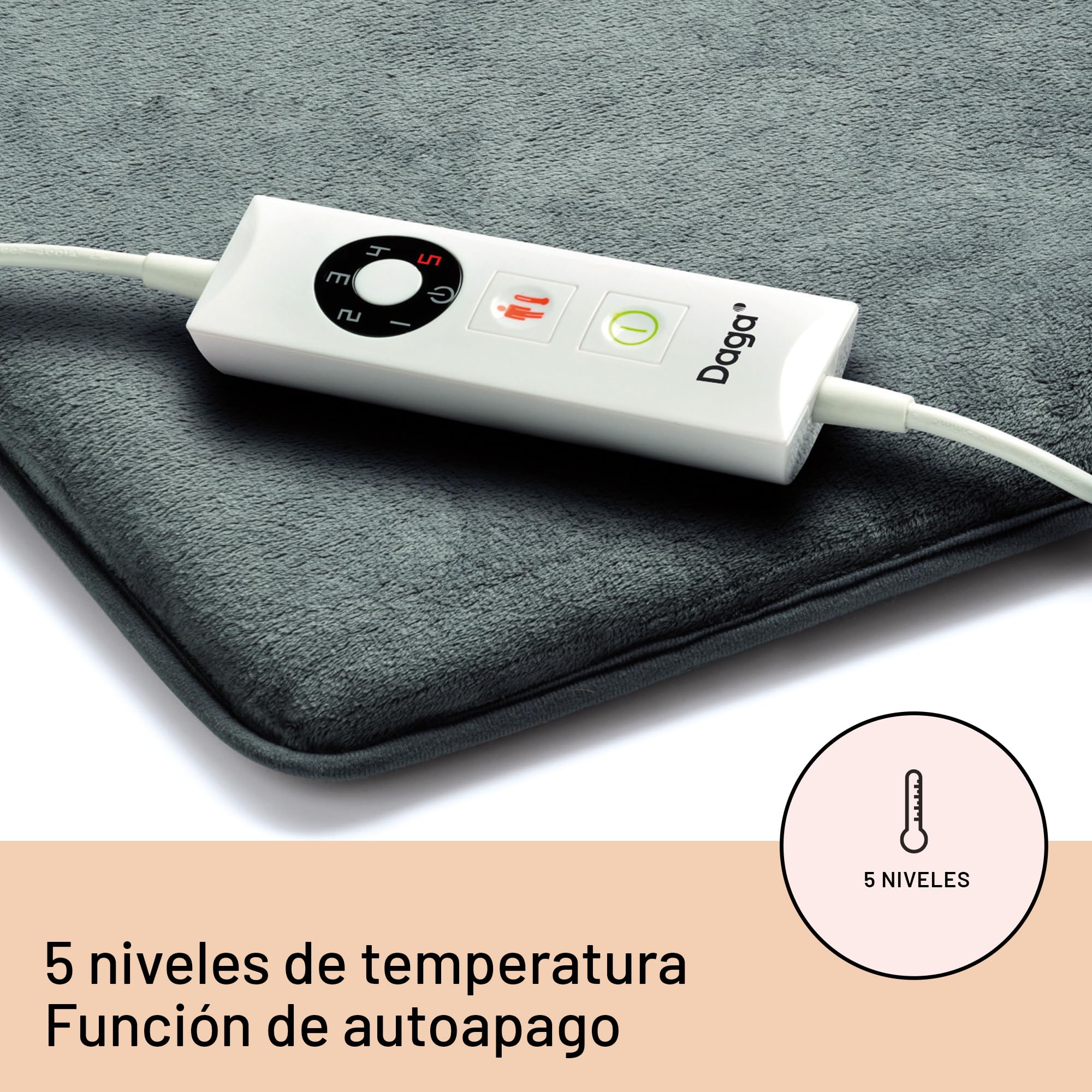 DAGA Calientapies Confort 5 Temperaturas 52x54 cm
