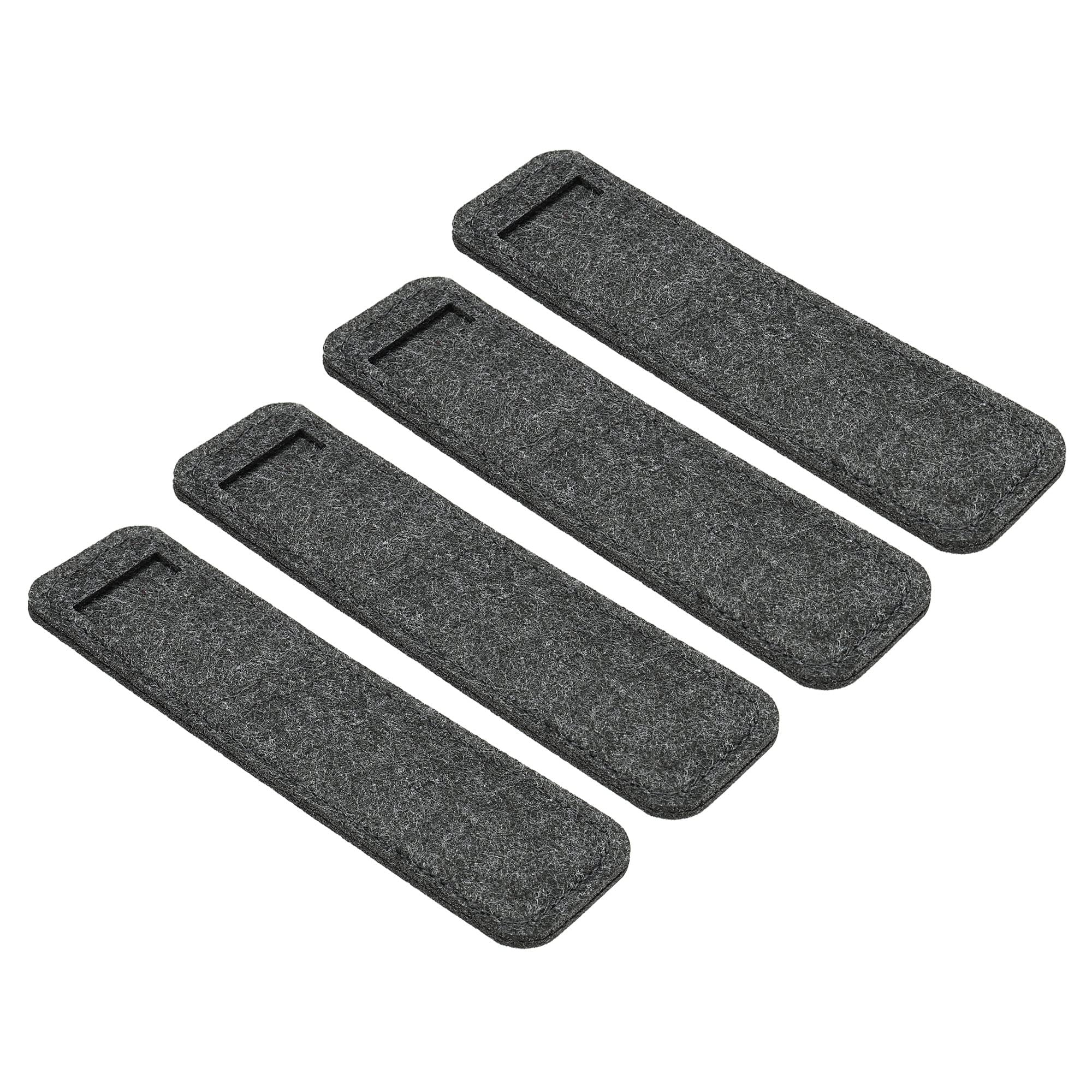 PATIKIL Felt Pen Case 4 Pack Pencil Bag Mini Pocket Protector Storage Sleeve Pouch Holder, Dark Gray, Dark Grey