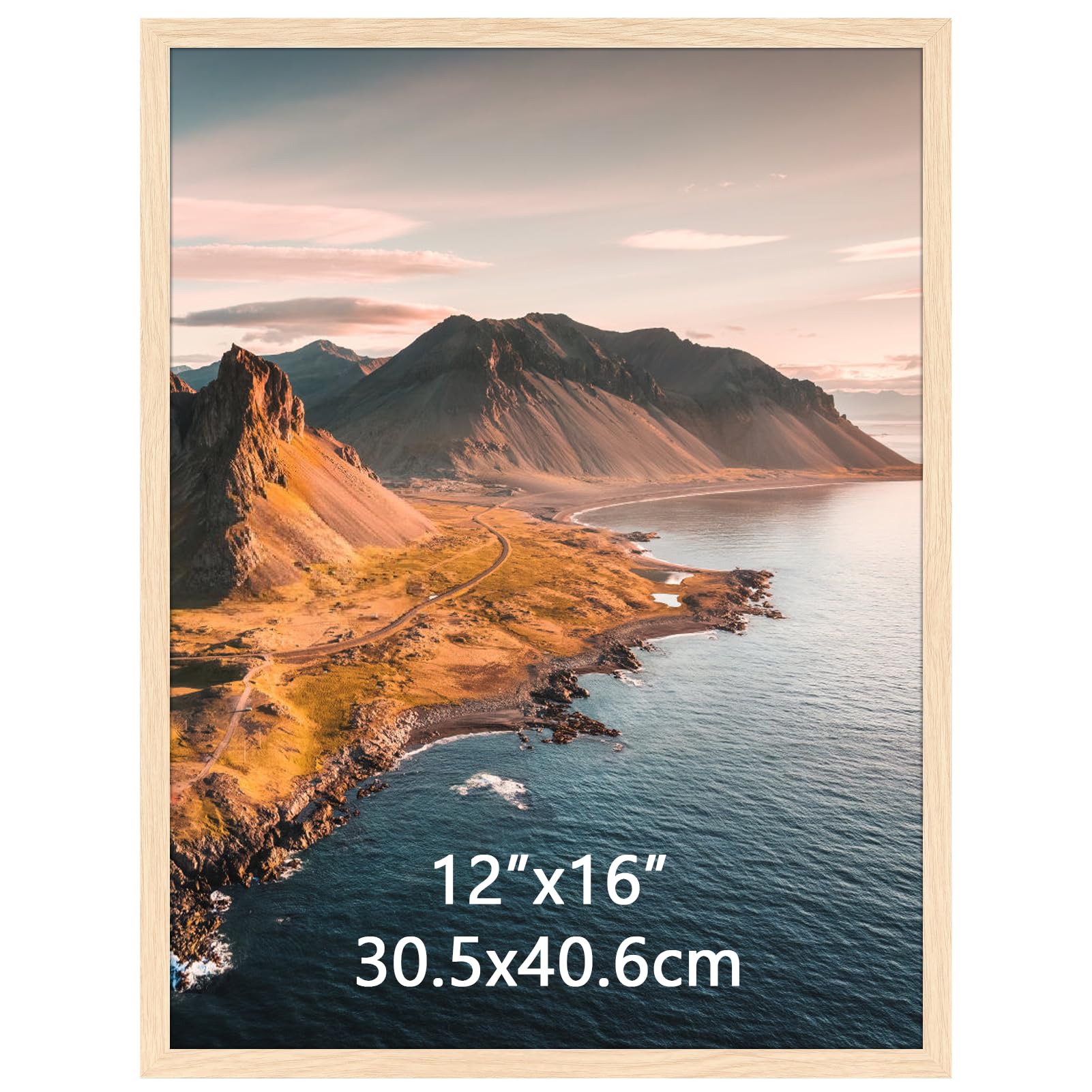 Ditwis Wood Colour 30X40 Cm Picture Frame 16X12 Inch Poster Frame For Horizontal Or Vertical Wall Display In Living Room, Office, Gallery
