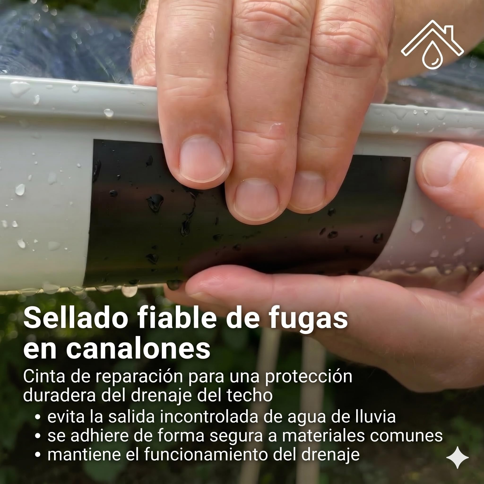 Cinta adhesiva subacuática, cinta aislante, cinta de reparación para piscinas, tiendas de campaña, lonas, canalones, balsas de goma, adhesivo acrílico (10 cm x 150 cm, Transparente)