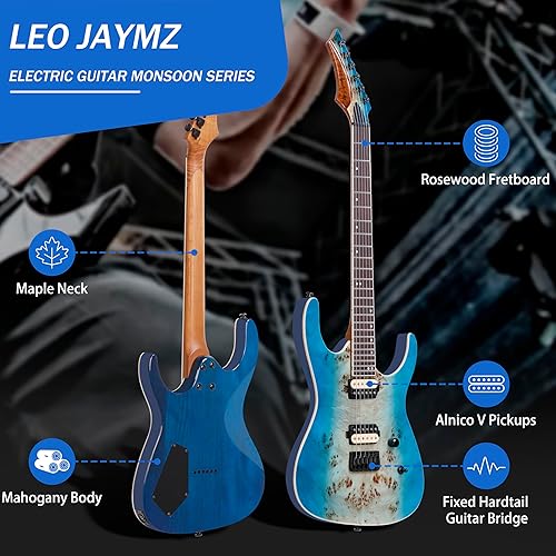 Miniatura 2 de Leo Jaymz Guitarra eléctrica Serie Monsoon (Violet Ocean)