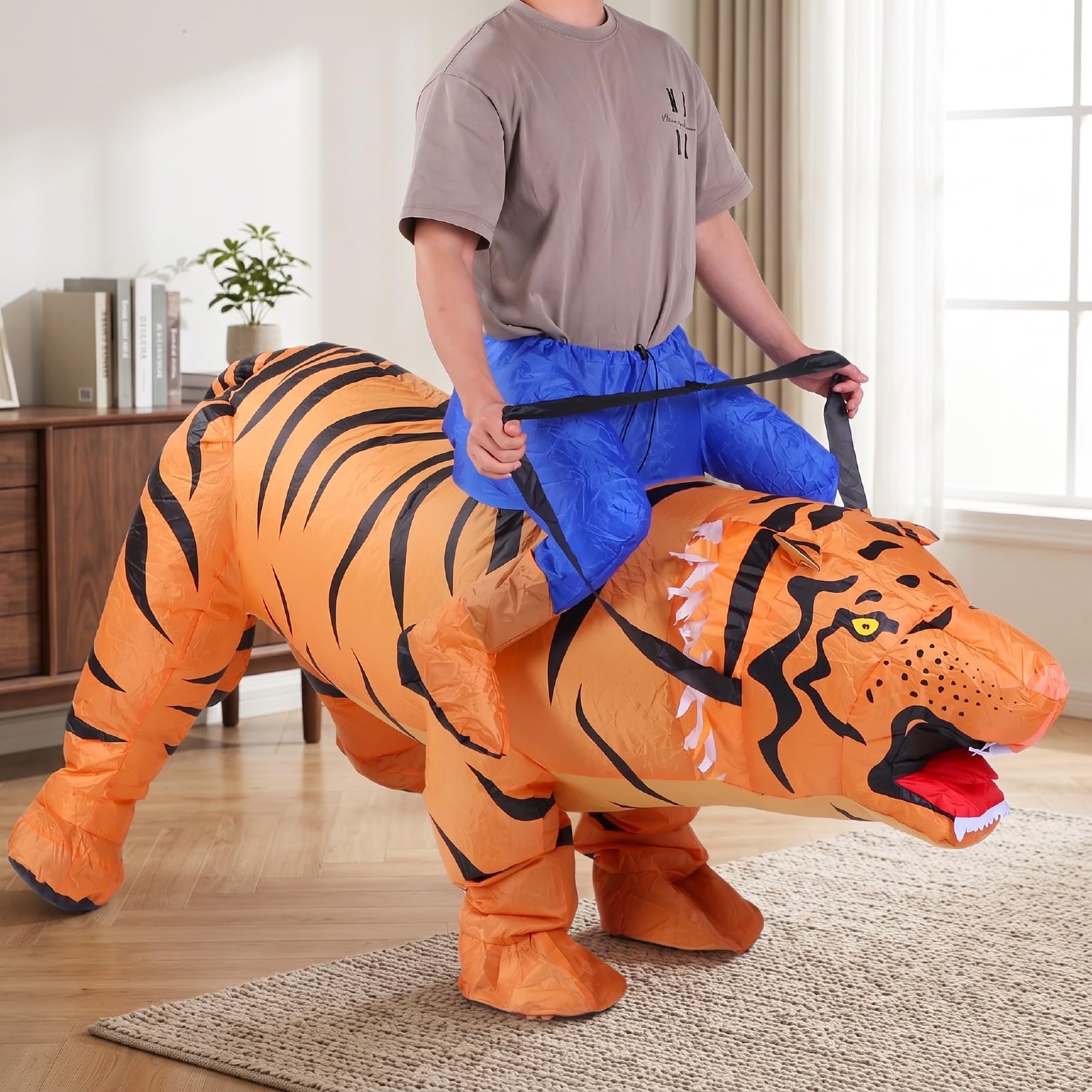 Costume da Tigre Gonfiabile Taglia Unica per Cosplay di Feste