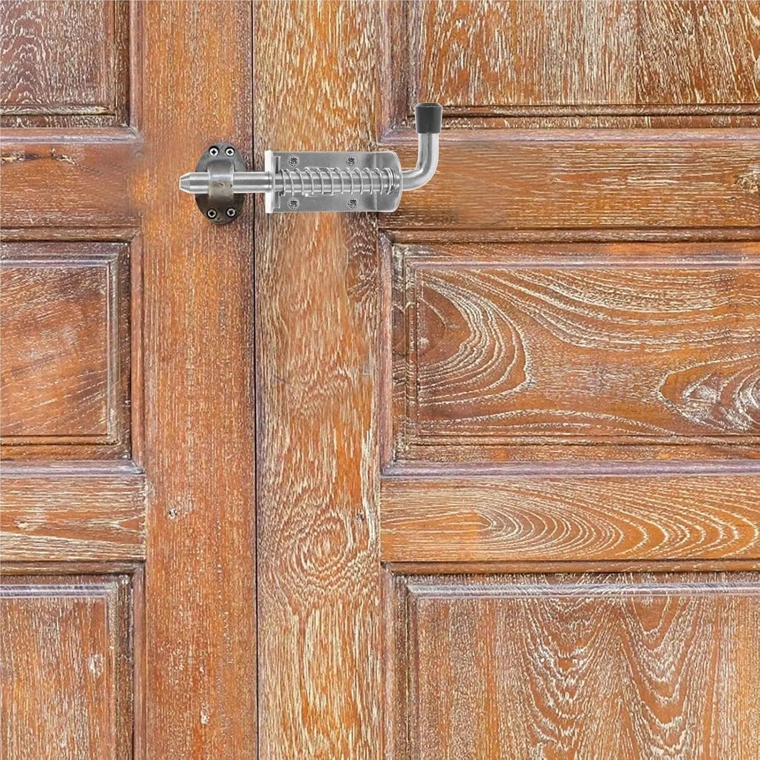 Spring Loaded Latch 2 Sets Door Window Latch Heavy Duty Stainless Steel Spring Bolt Lock Slide Cylinder Reinforced