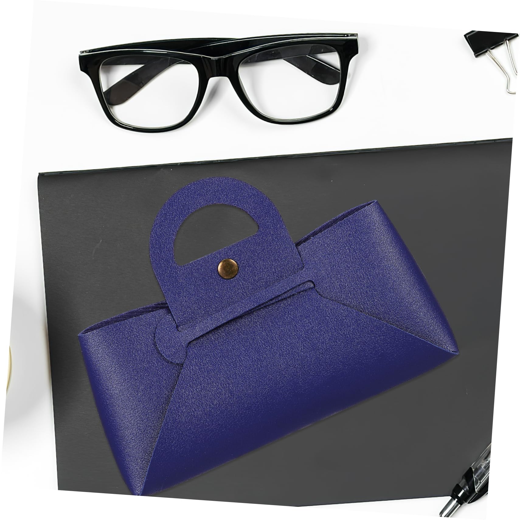 Didiseaon 4 Pezzi Custodie Portaocchiali PU Resistenti e Leggere Organizer per Occhiali Cellulare e Chiavi Compatta in Grigio e Marrone Scuro