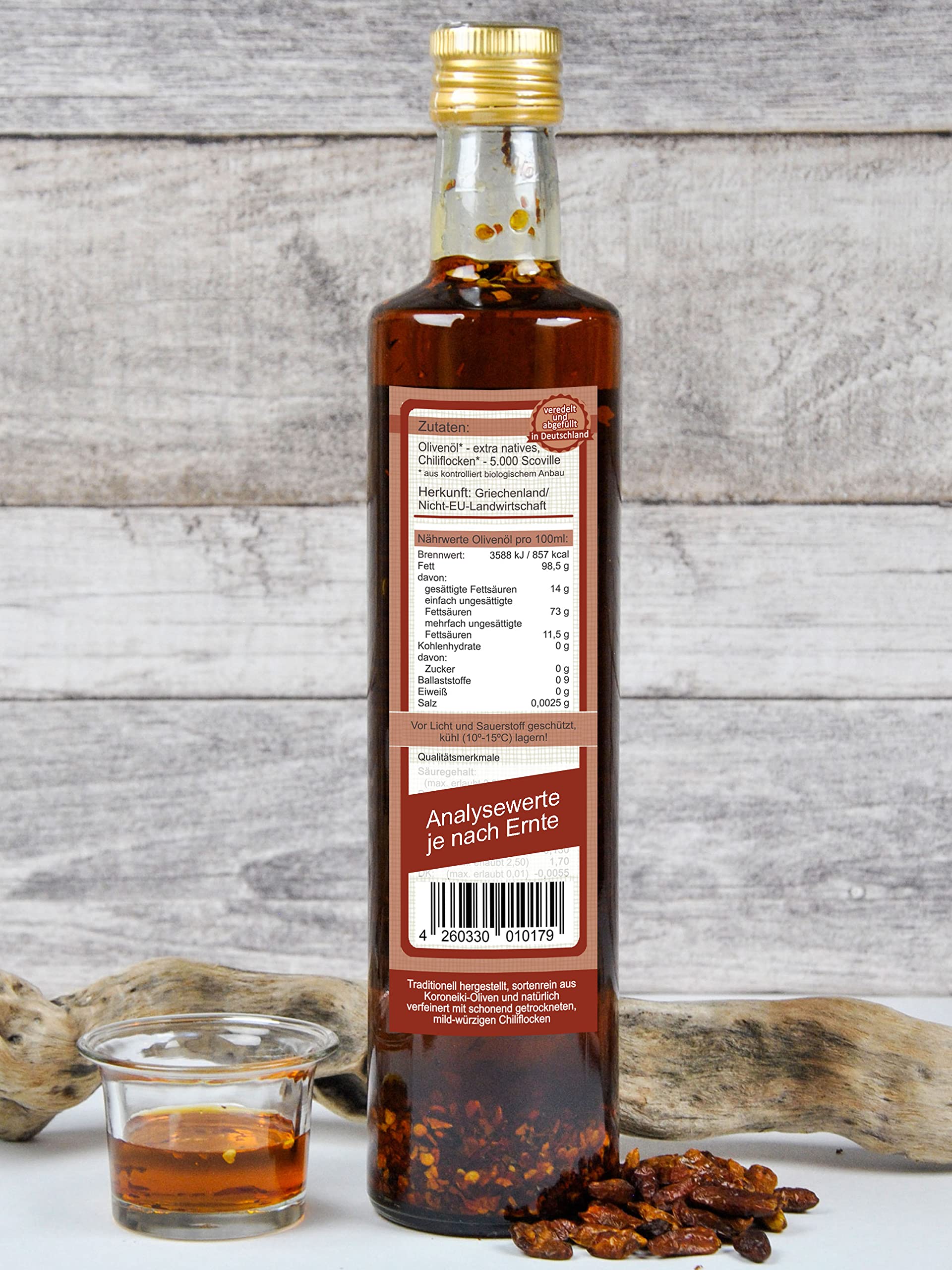 direct&friendly | extra natives Bio Olivenöl Griechenland mit Bio Chili mittelscharf | 500ml