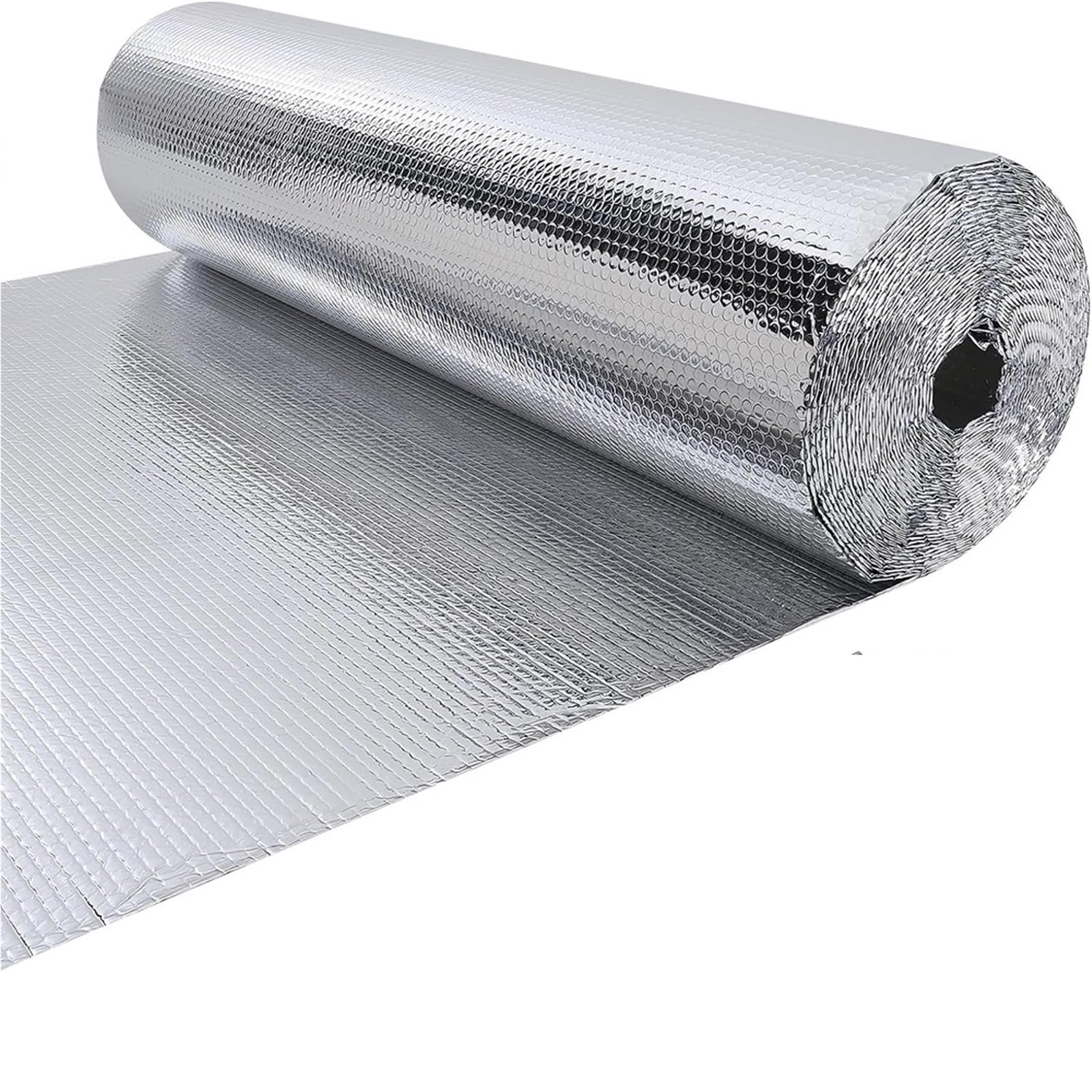 Foil Insulation Roll Double-Sided Aluminum Film Reflective Insulation Foam Sheet Foil Bubble Roll for Keep Heat Thermal Shield Radiant Barrier 3X1M