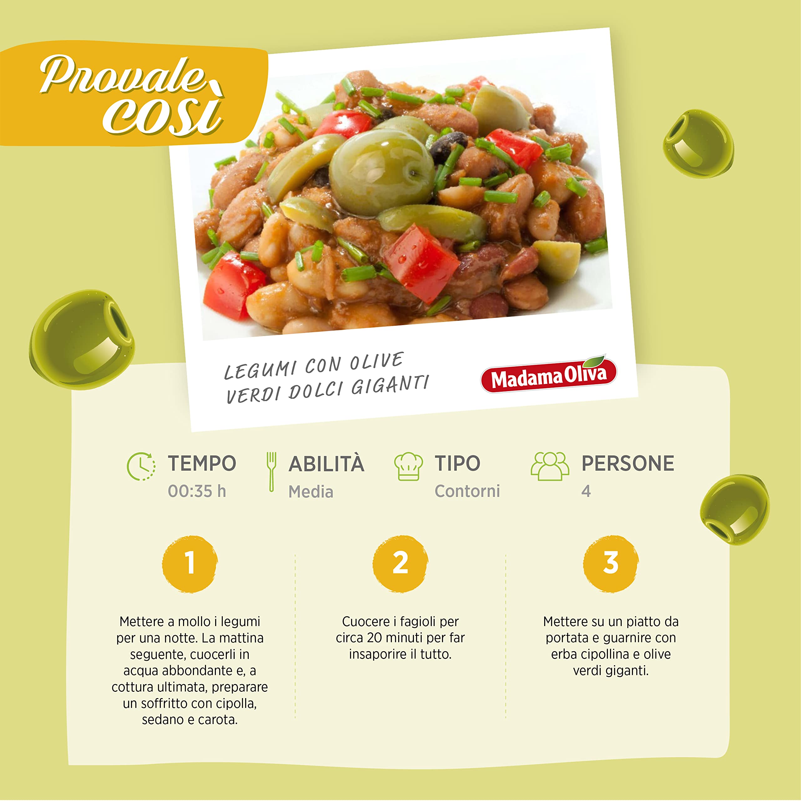 MADAMA OLIVA, Olive Halkidiki, Olive Verdi Dolci Giganti, Polpa Ricca, Soda e Succosa, Ideale per Aperitivi, Senza Conservanti Aggiunti, 6 x 250 gr