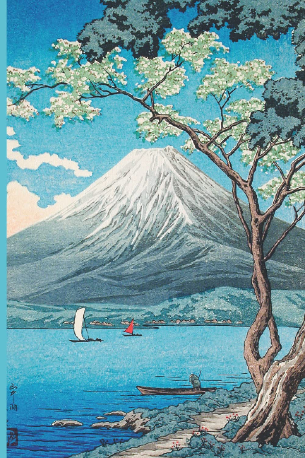 Mount Fuji from Lake Yamanaka by Hiroaki Takahashi Notebook: Japanese art book for note taking / lined journal vintage Japanese art blank lined book