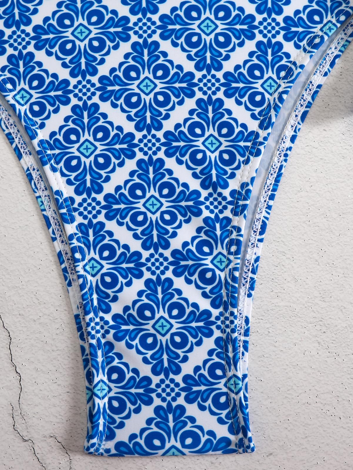 Ensemble Bikini Femme Femmes Boho Imprimé De Bikini, Triangle Halter Haut avec Cravate-côté Haut-Coupe Bas Maillot Bain