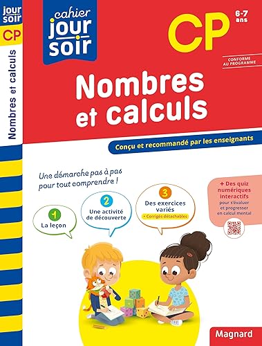 Nombres et calculs CP - Cahier Jour Soir: Conçu et recommandé par les enseignants