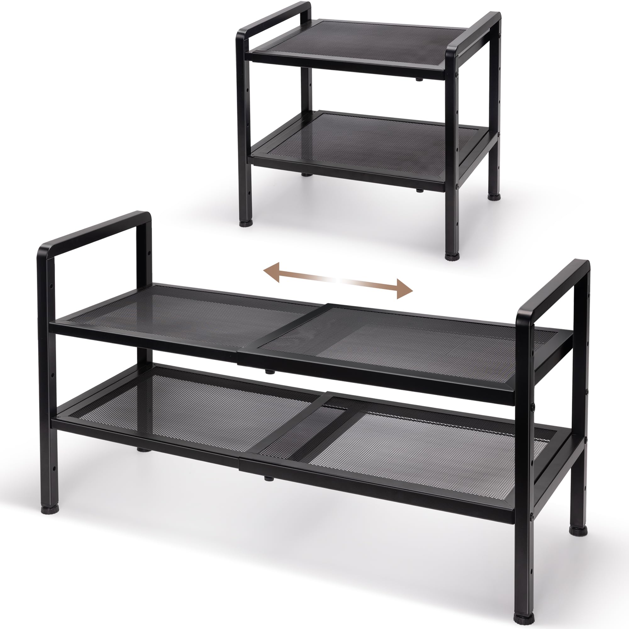 Varhomax Expandable Shoe Rack for Closet and Entryway 2-Tier
