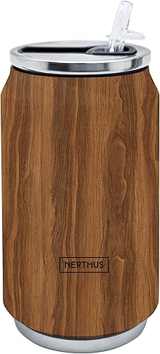 Miniatura 2 de NERTHUS FIH 788 - Lata isotérmica de doble pared, 11.2 fl oz, acero inoxidable, junta de silicona, sin BPA, 188