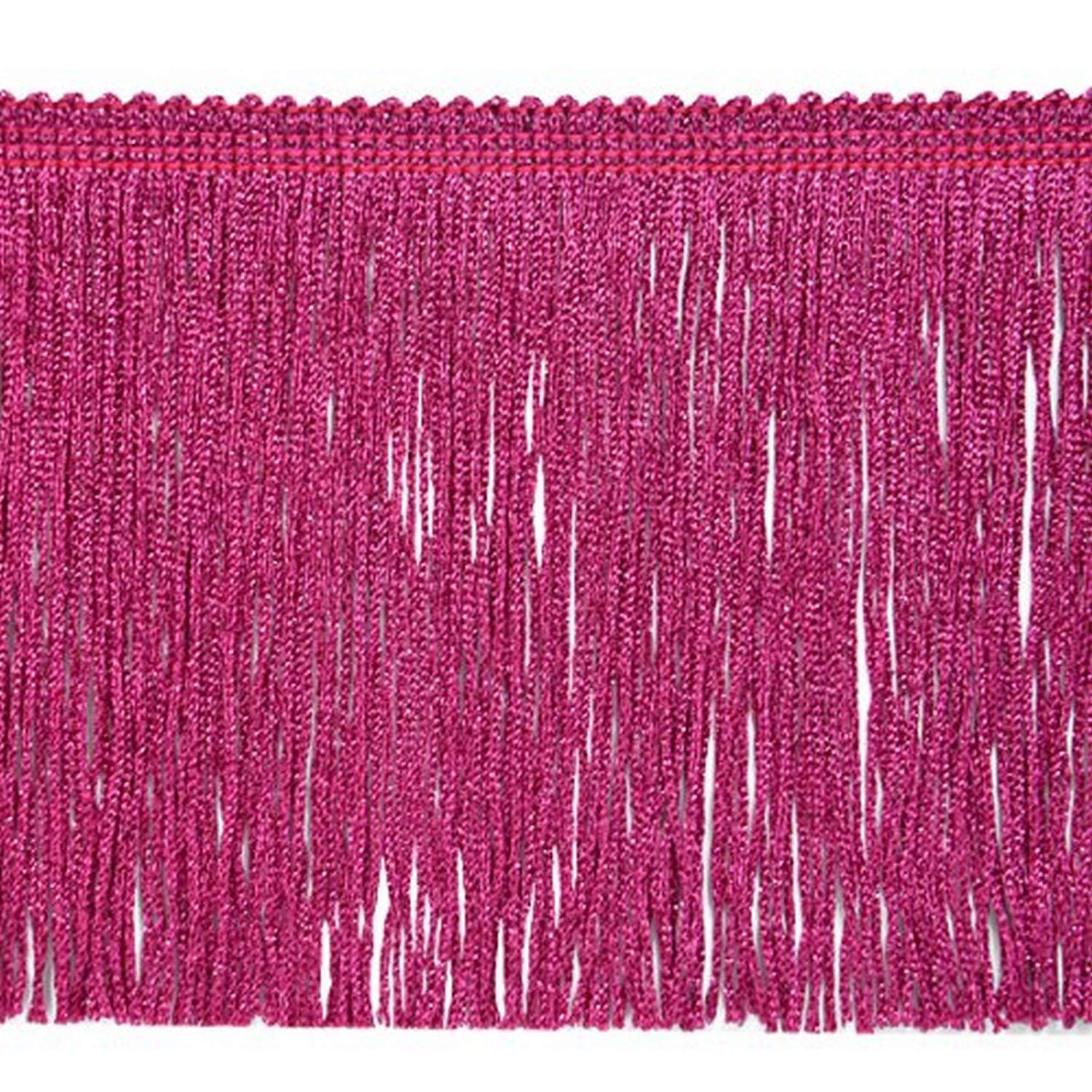 Expo International 20-Yard Metallic Chainette Fringe Trim, 6-Inch, Fuchsia