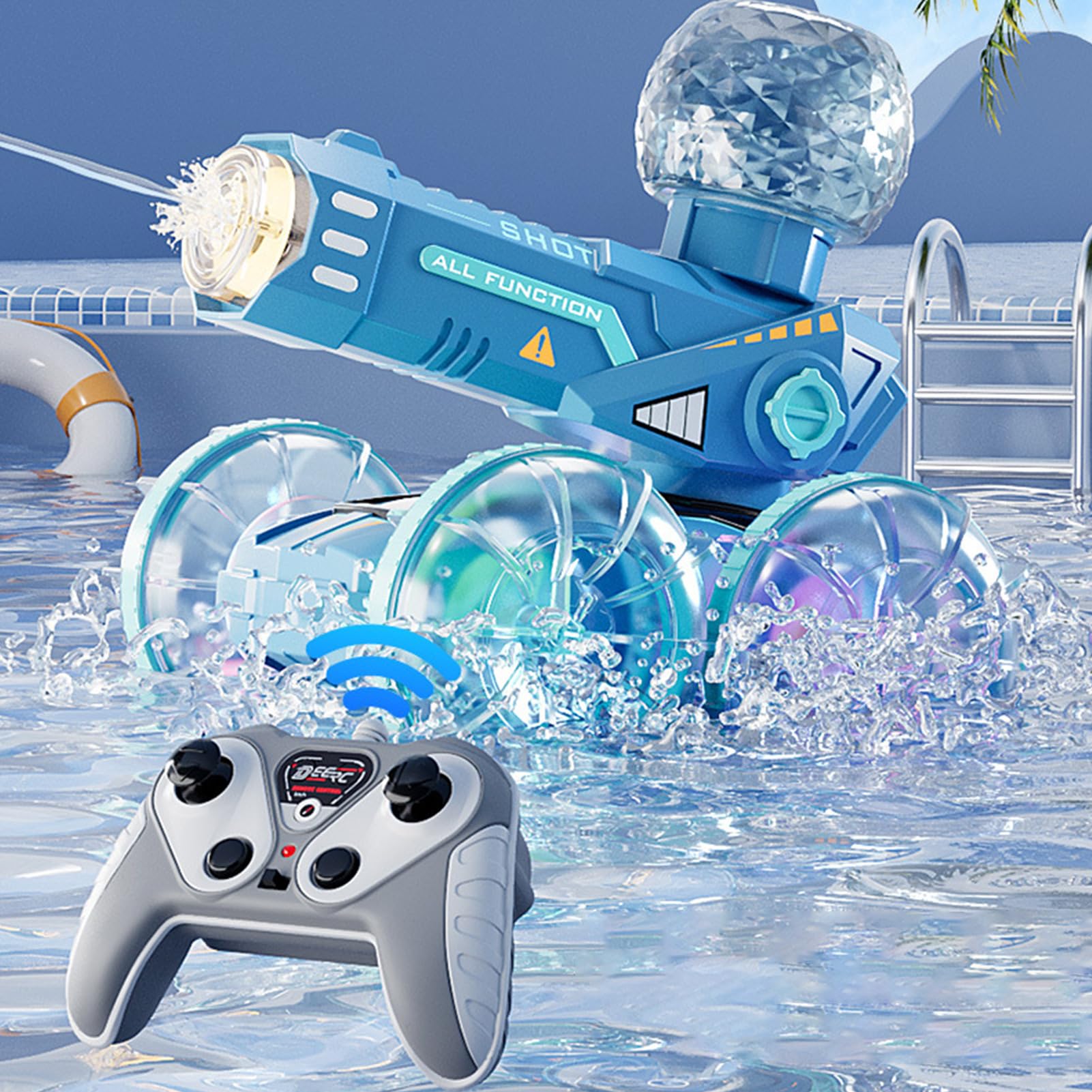 Camión RC Velocidad Ajustable Rociador de Agua de Largo Alcance Multiuso