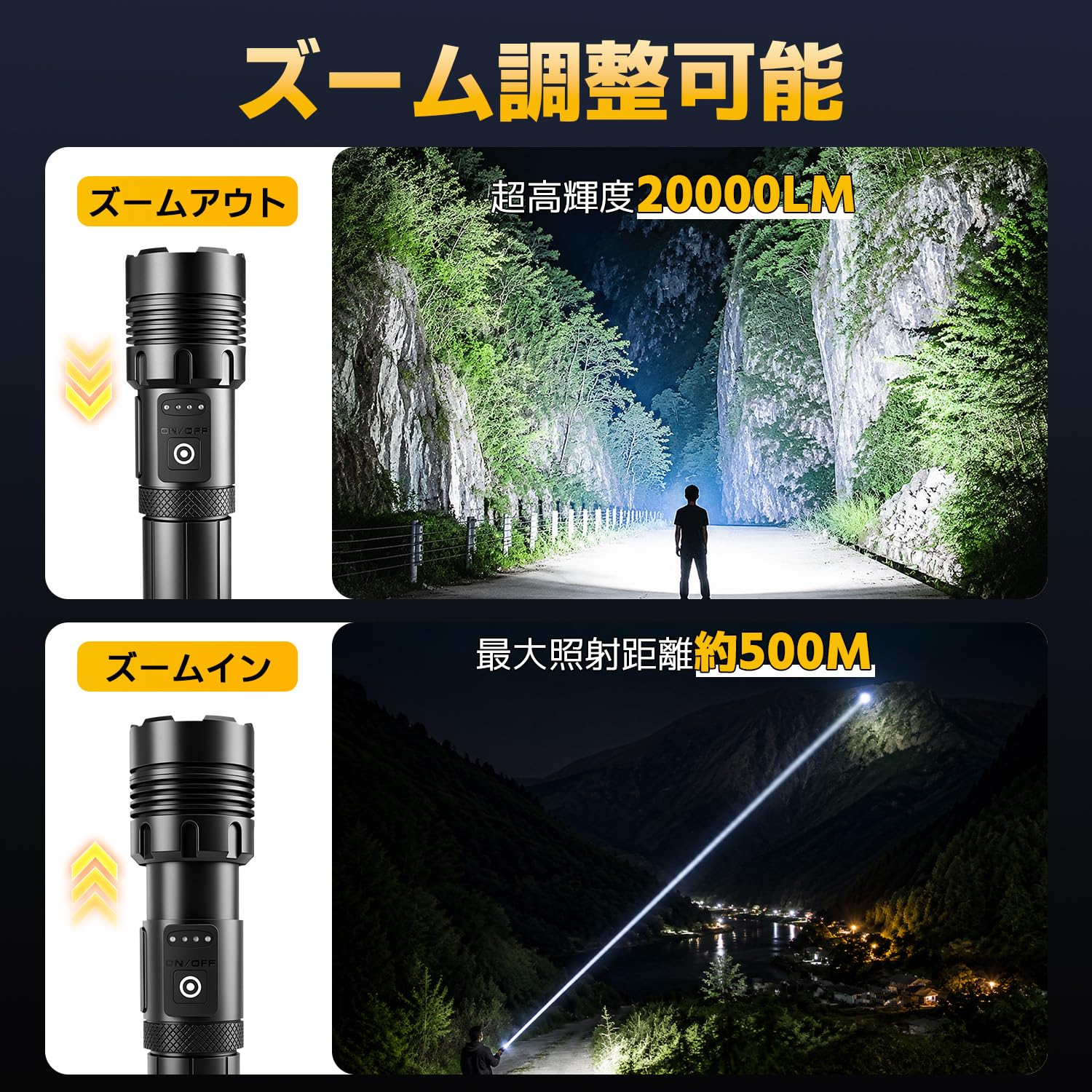 Amazon.co.jp: アセキ 懐中電灯 強力 5000mAh 【防災士監修・超高輝度