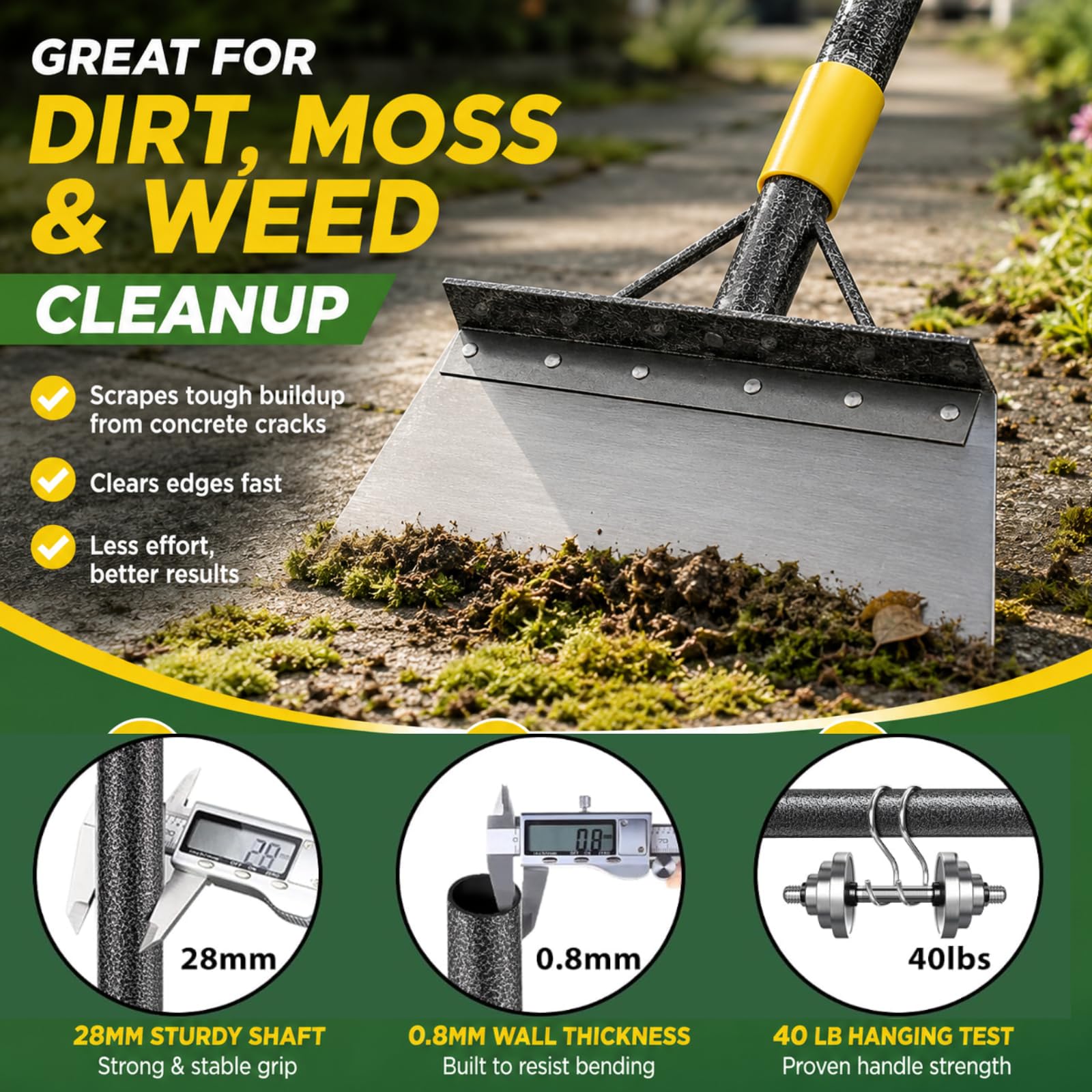 Garden Shovel & Floor Scraper - 60" Handle -5 Garden Shovel & Floor Scraper - 60" Handle -5