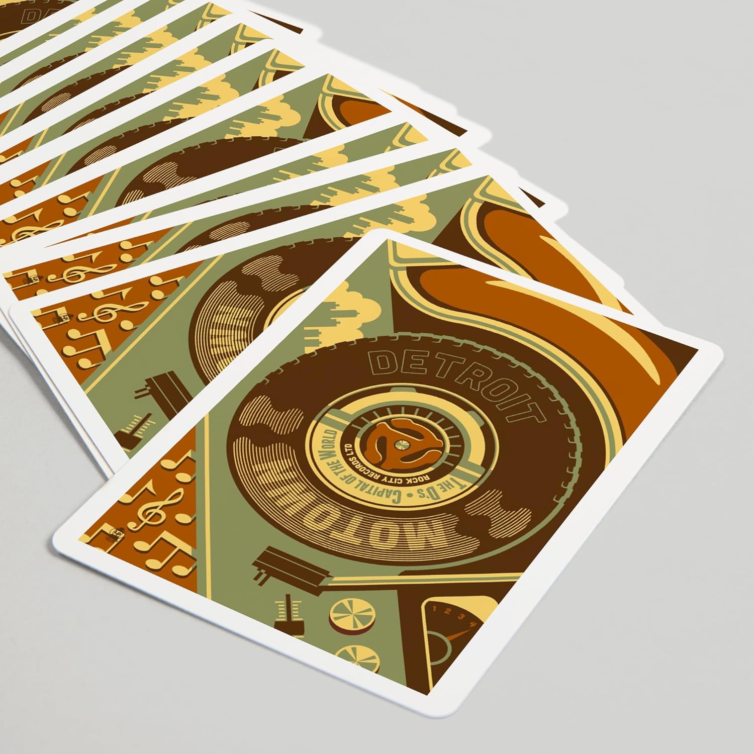 Lantern Press Detroit, Michigan, Motown and Motor City, 52 Playing Cards for Adults, Poker Size Card Deck
