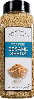 Olde Thompson Toasted Sesame Seeds 14.5 oz - Kosher, USA Packed for Salads, Stir-Frys, Rice, Noodles & Breads