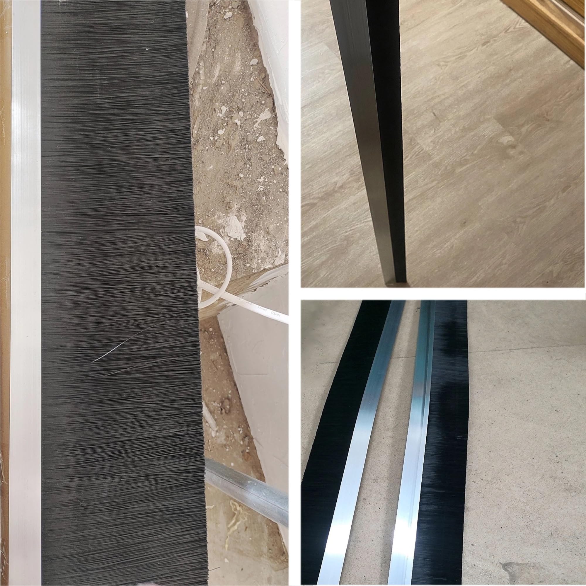 Przemysłowa nylonowa uszczelka szczotkowa do kanałów aluminiowych Ga listwa szczotkowa Sottoporta odporna na warunki atmosferyczne wysokość 100 mm i skuteczne uszczelnienie Solut (1 szt.)