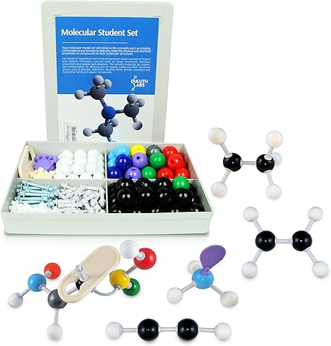 Miniatura 9 de Conjunto de estudiante de química orgánica molecular modelo  configuraciones y orbitales