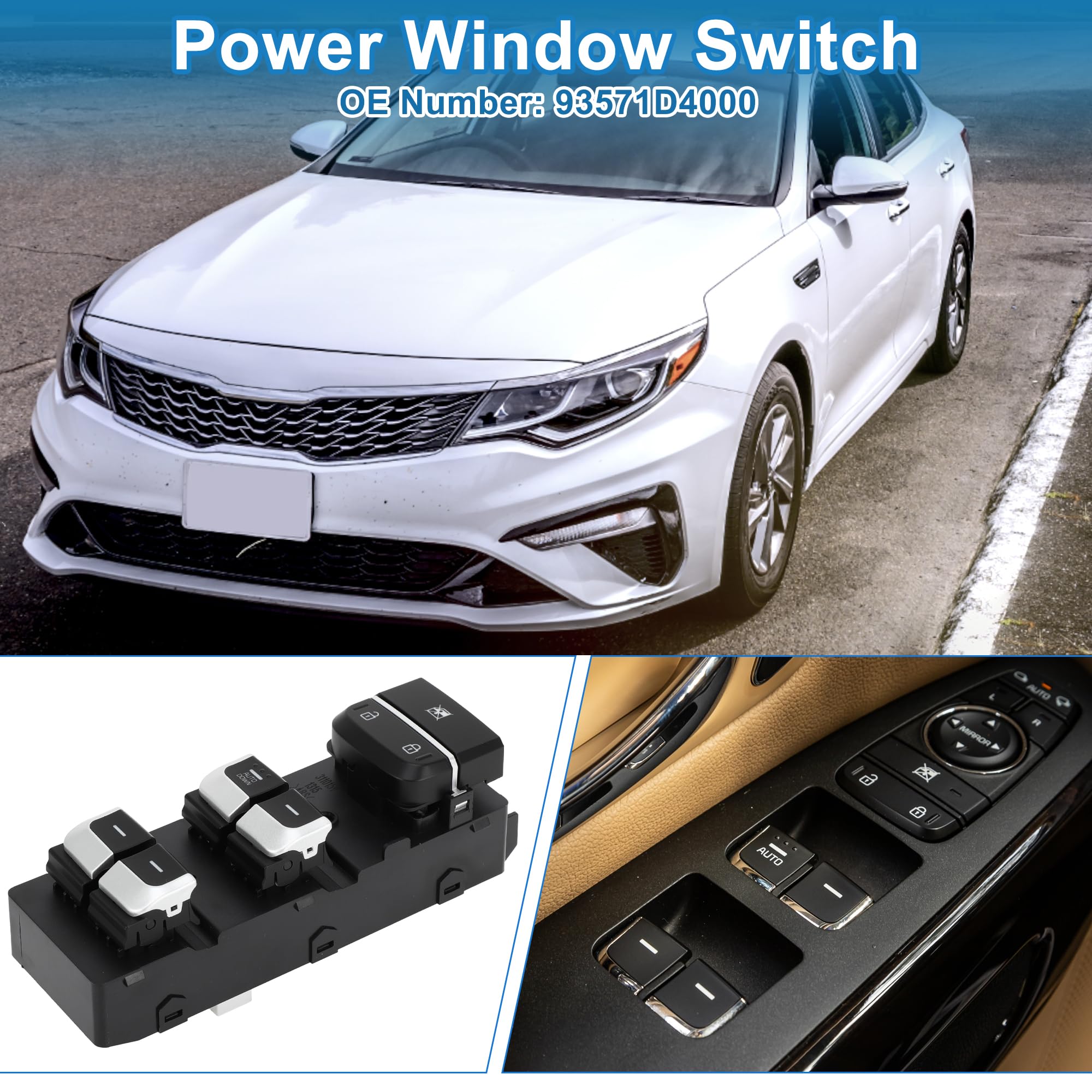 Amazon.com: A ABSOPRO Power Window Switch No.93571D4000 Front Left
