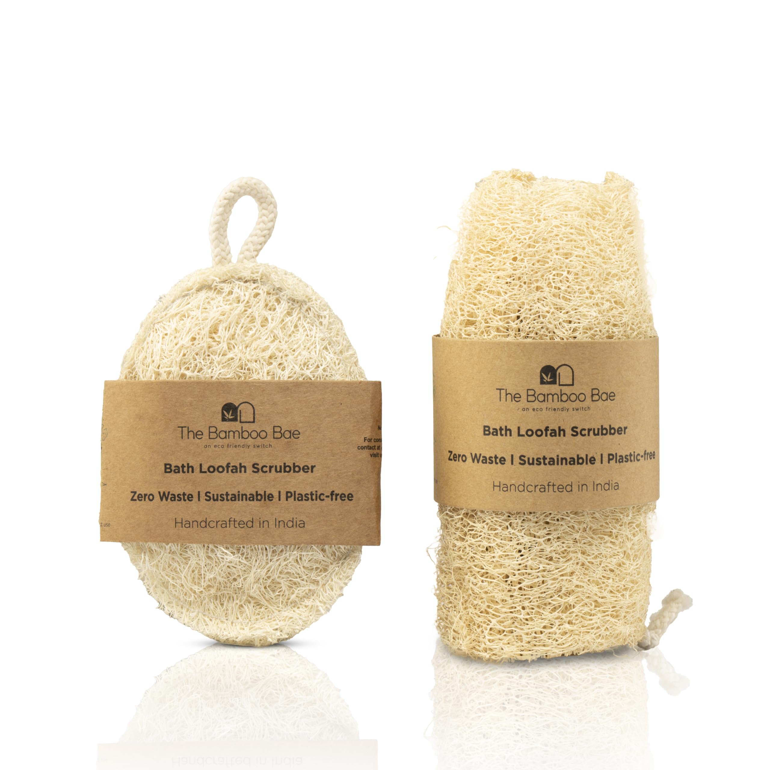 The Bamboo Bae Natural Loofah|Straight&Oval Eco Friendly Loofah|Set Of 2|Body Scrubber For Exfoliating&Dead Skin Removal|Bright&Glowing Skin(Pack Of 2(1 Oval + 1 Straight))-image-36