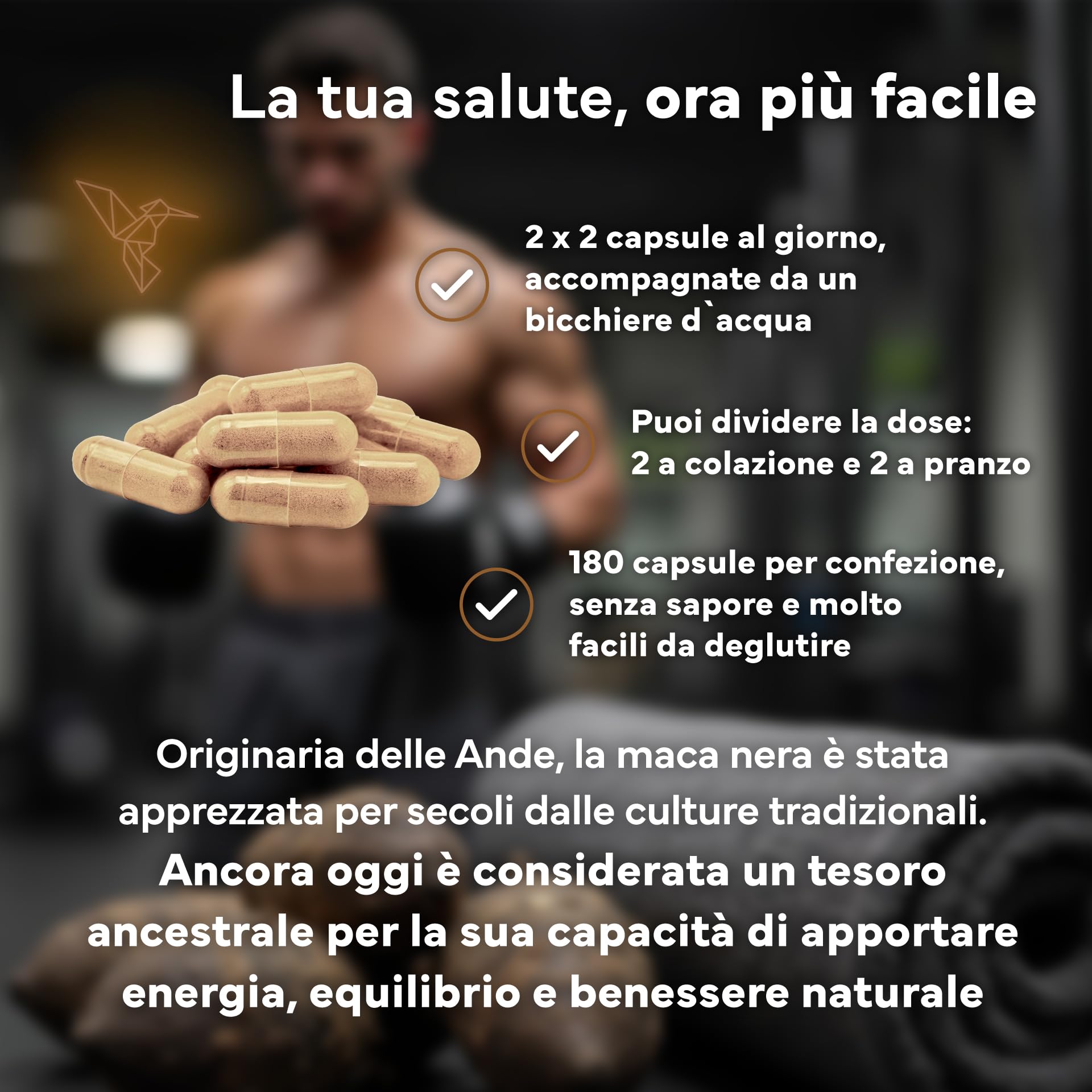 Maca Peruviana - 180 Capsule Vegane - Maca Nera Extra Forte 27 600 mg - Alto Dosaggio con L-Arginina, Zinco e Vitamine B6, B12 e C - Estratto Puro 20:1 - Aumenta l'Energia e la Vitalità - Sevens