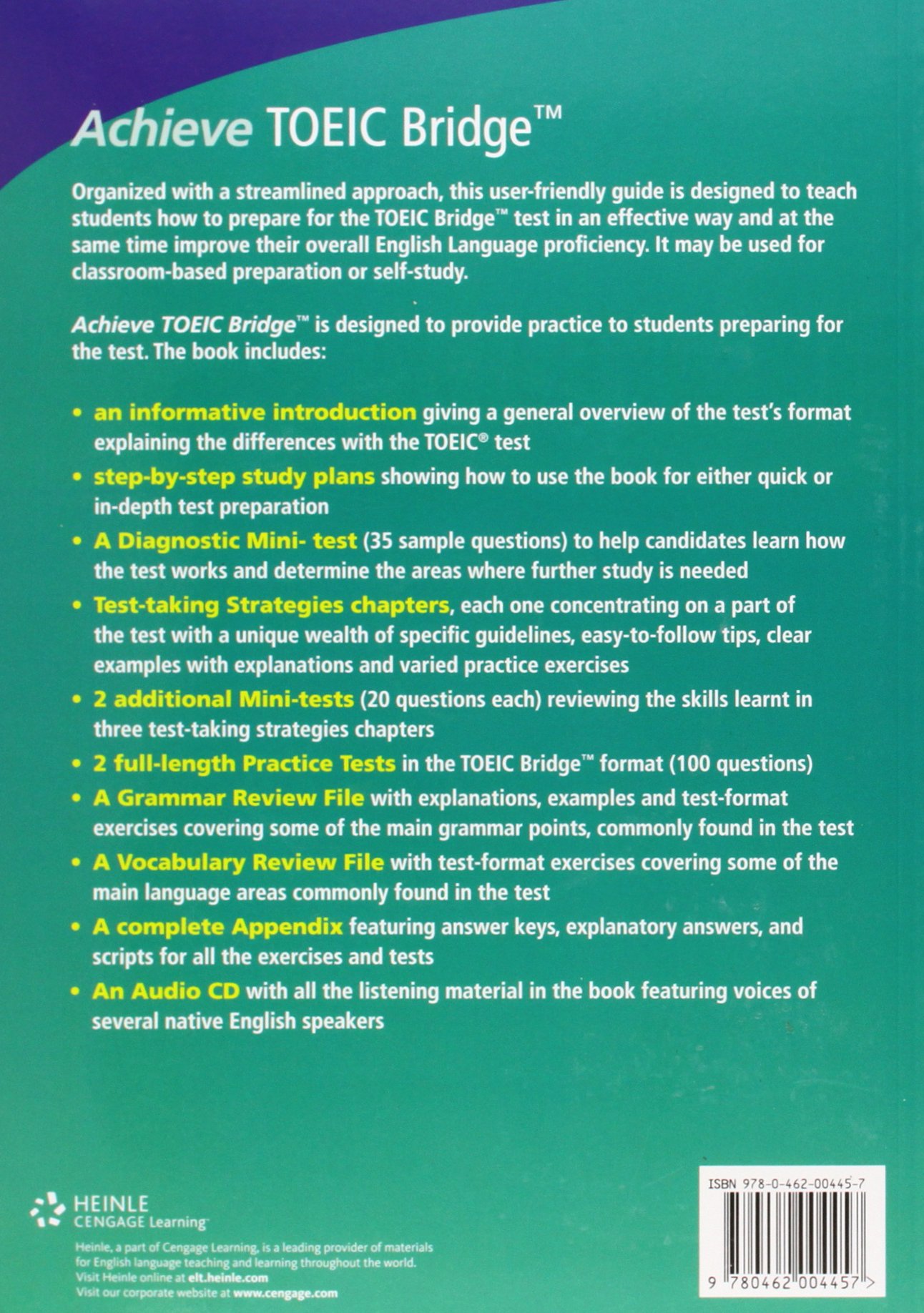 Achieve Toeic Bridge With Audio Cd Test Preparation Guide Achieve Toeic And Achieve Toeic Bridge Rilcy Renald Amazon Es Libros