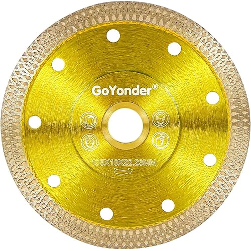 GoYonder Hoja de diamante de 4 pulgadas para amoladora angular, hojas de sierra de diamante súper finas para corte en seco y húmedo, hoja de
