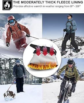 RIGWARL Winter Gloves for Men Women, Waterproof, Touchscreen, Cold Weather