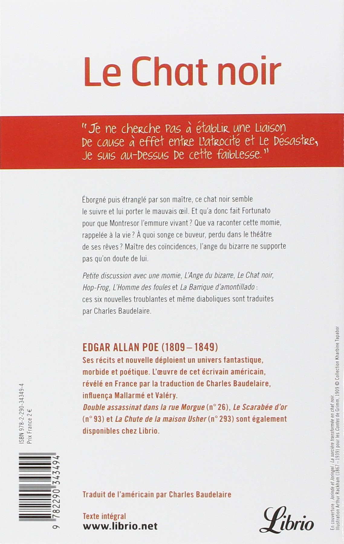 Le Chat Noir Edgar Allan Poe Résumé LE CHAT NOIR: ET AUTRES NOUVELLES: Amazon.co.uk: Poe, Edgar Allan:  9782290343494: Books