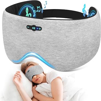 Sleep Headphones Bluetooth 6.0 Sleep Mask for Side Sleepers, 20H Playtime