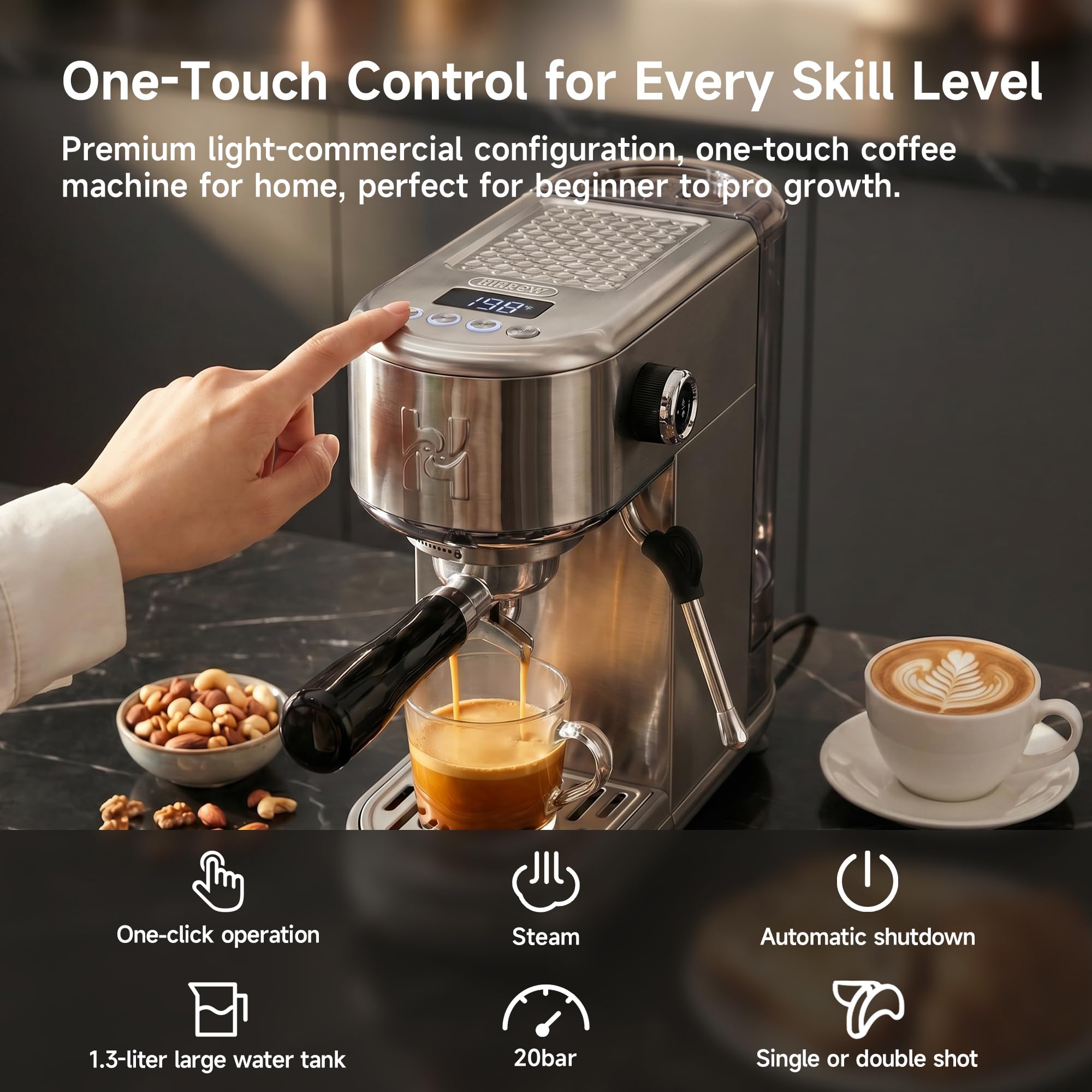 HIBREW H10B Lite - Máquina de espresso programable