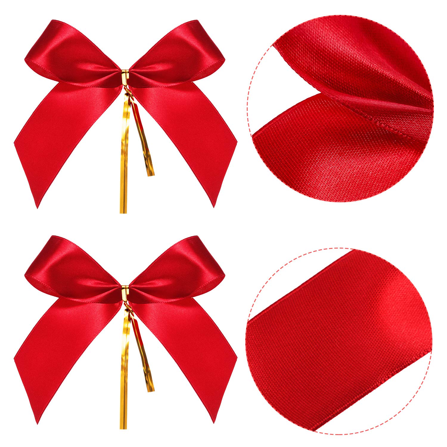 Un Nœud Rouge Festif Avec Des Branches De Sapin Pour La Décoration De