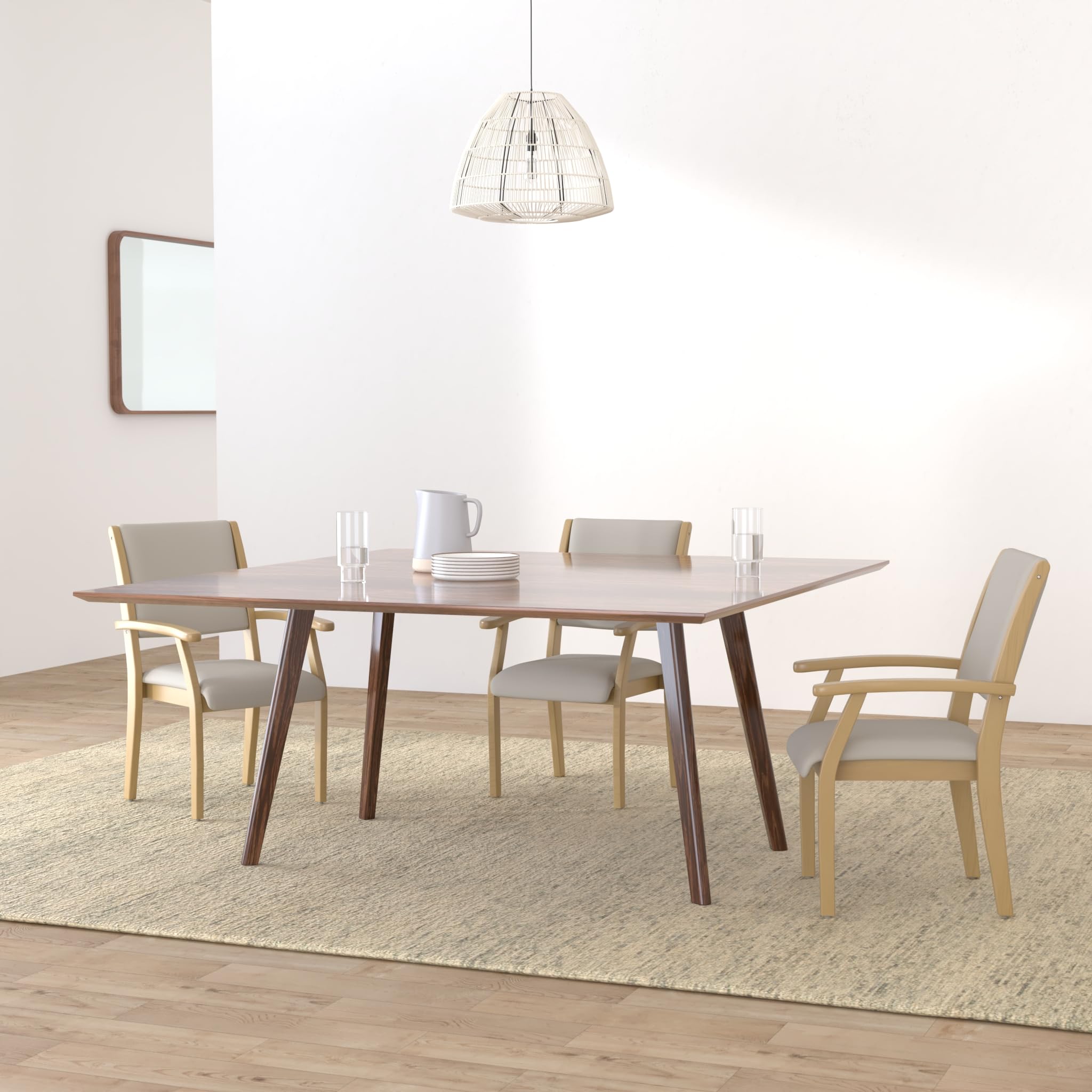 Devita - Premium Seniorenstuhl Kerry - Wählbare Sitzhöhen - Made in Germany - Komfortabler Echtholz Stuhl für Senioren in verschiedenen Höhen von 43 cm bis 55 cm