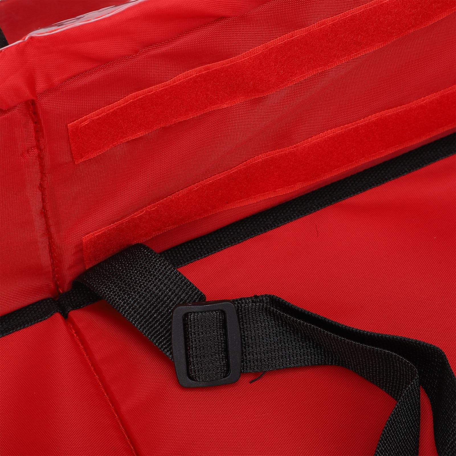 PUSOKEI Contenitore per Conservazione Carta Regalo, Oxford 600D | Gift Wrap Organizer Bag with Zipper, Dustproof, for Under Bed, Red