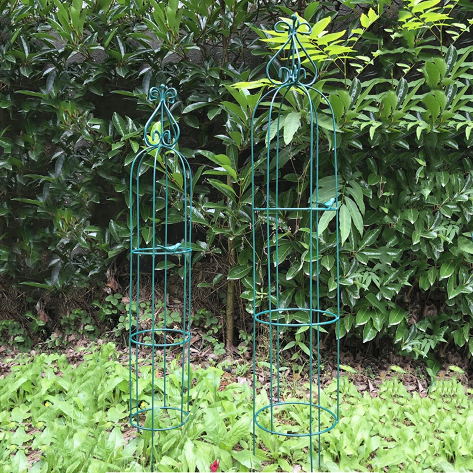 2 Pièces Tuteur Colonne de Jardin Obélisque Pieu Tuteur Plante Tuteurs Plantes Support Tuteurs Supports pour Plantes Grimpantes et Fleurs,Treillis en métal pour la Maison Jardin,Jardinage et verger